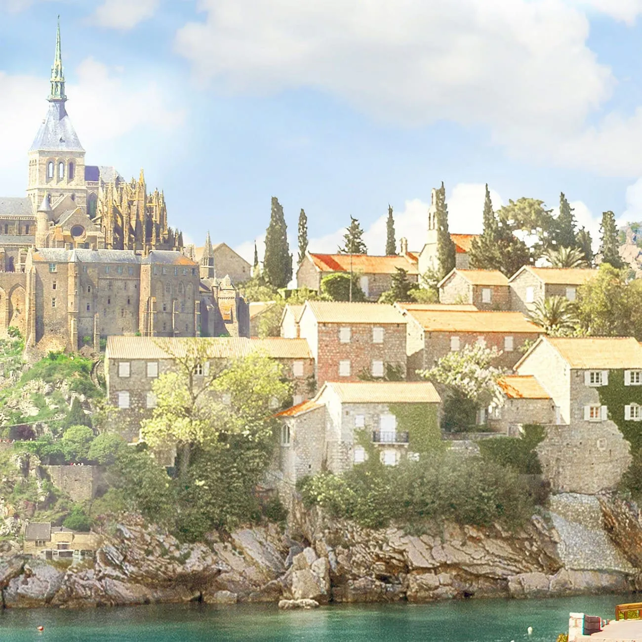 Фотообои рулонные Citydecor Вид из балкона на флизелиновой основе 300x254 см