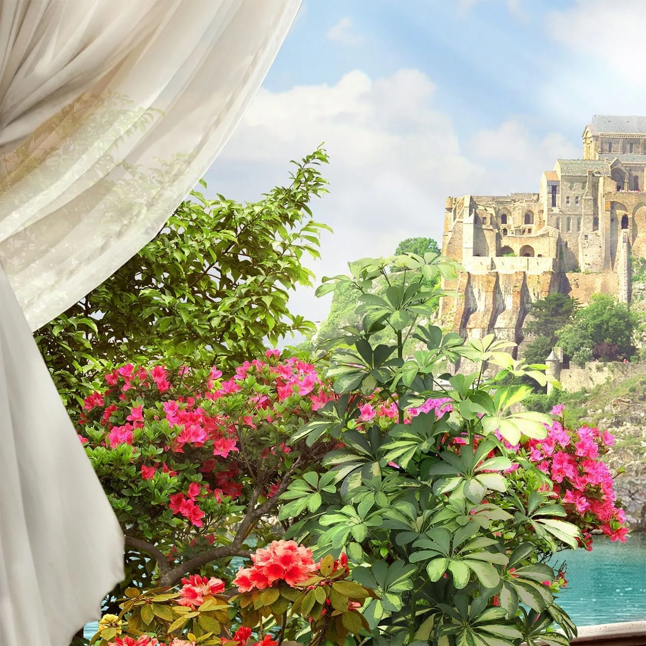 Фотообои рулонные Citydecor Вид из балкона на флизелиновой основе 300x254 см