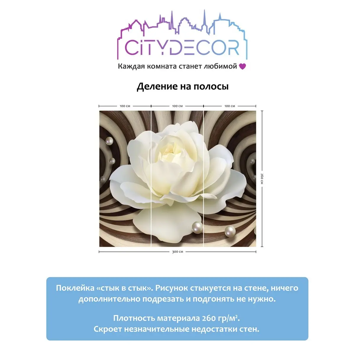 Фотообои рулонные Citydecor Абстракция 35 на флизелиновой основе 300x260 см