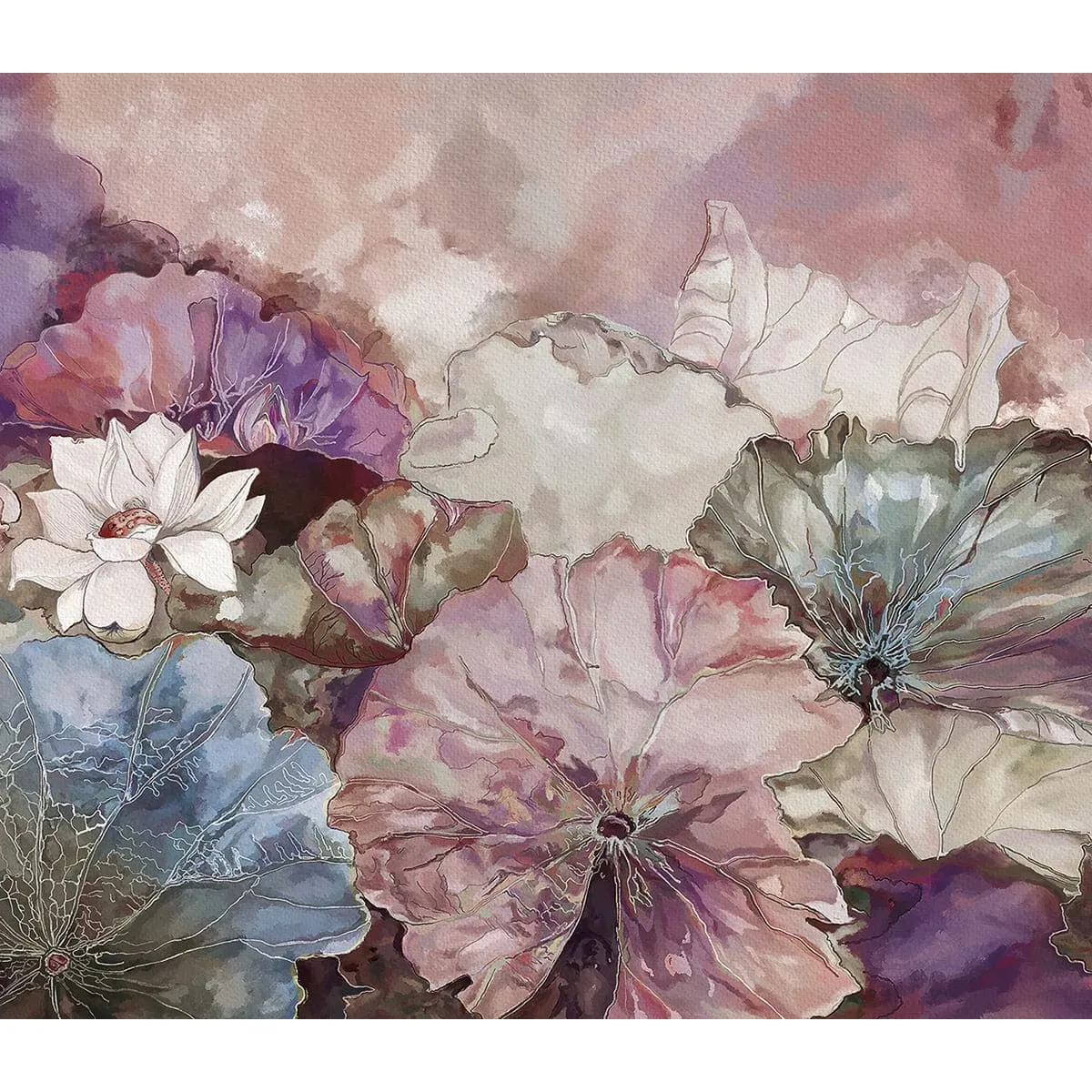 Дизайнерские фотообои рулонные Citydecor Blossom 6 на флизелиновой основе 300x260 см