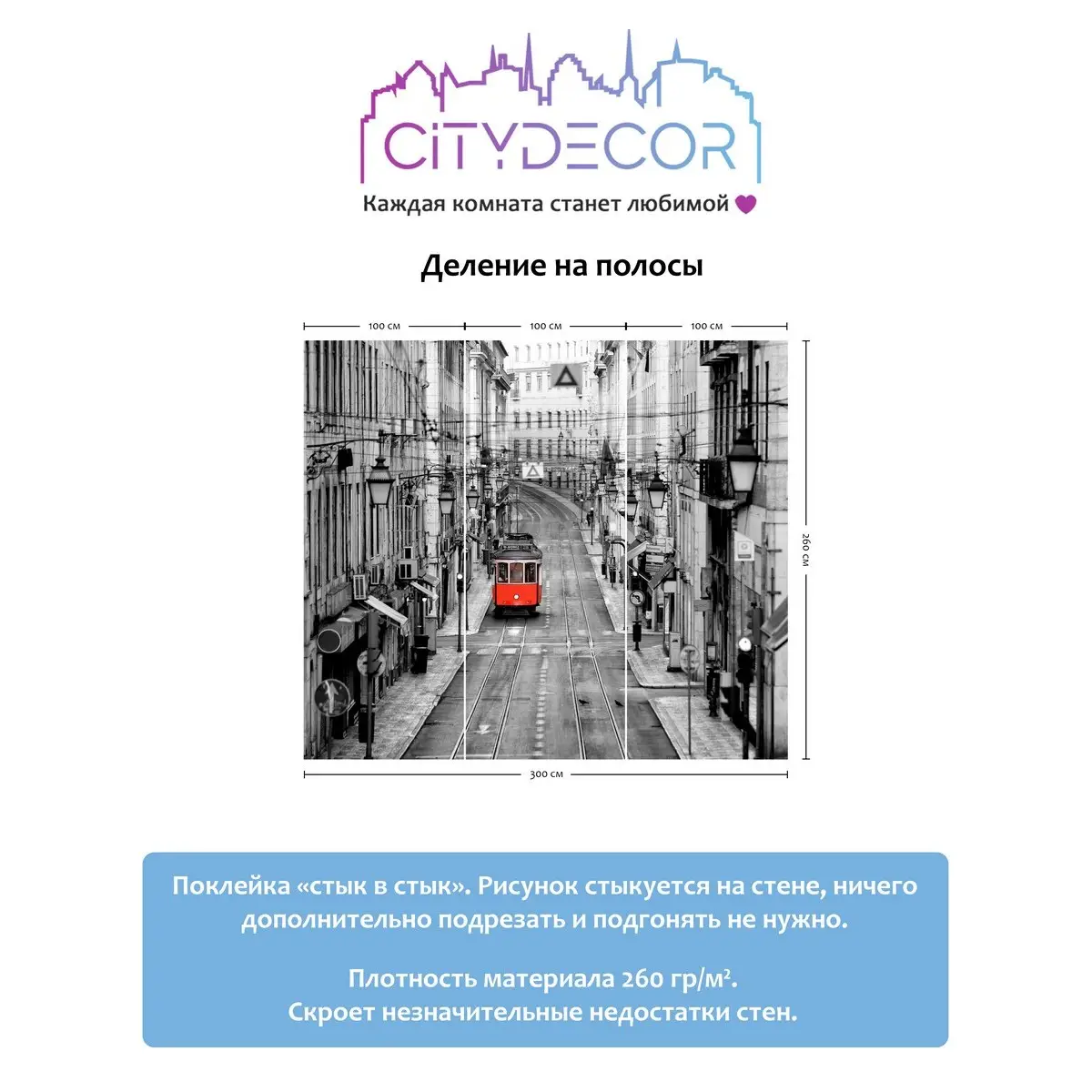 Фотообои рулонные Citydecor Города и Архитектура 53 на флизелиновой основе 300x260 см