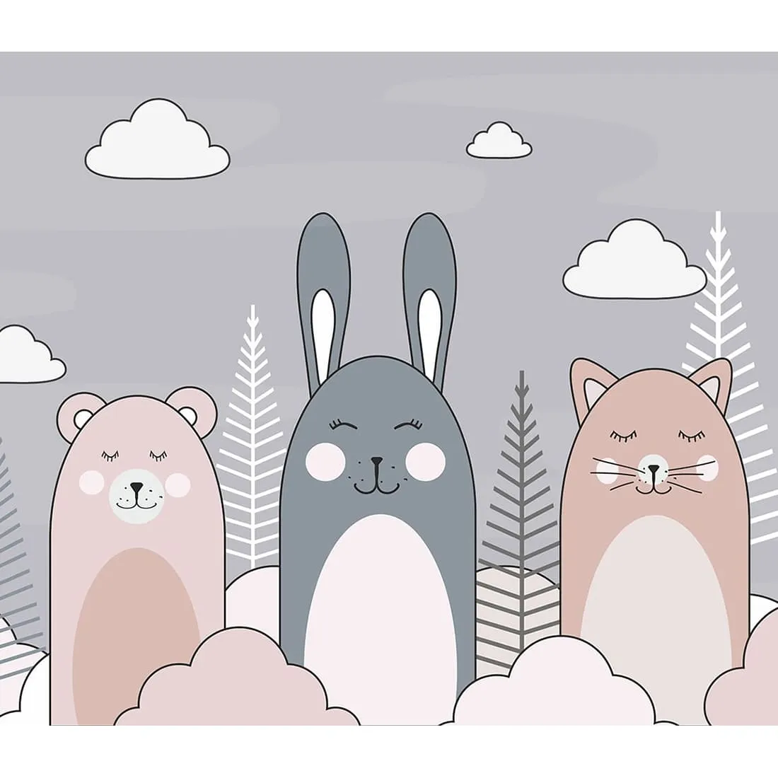Дизайнерские фотообои рулонные Citydecor Cute&Lovely 4 на флизелиновой основе 300x260 см