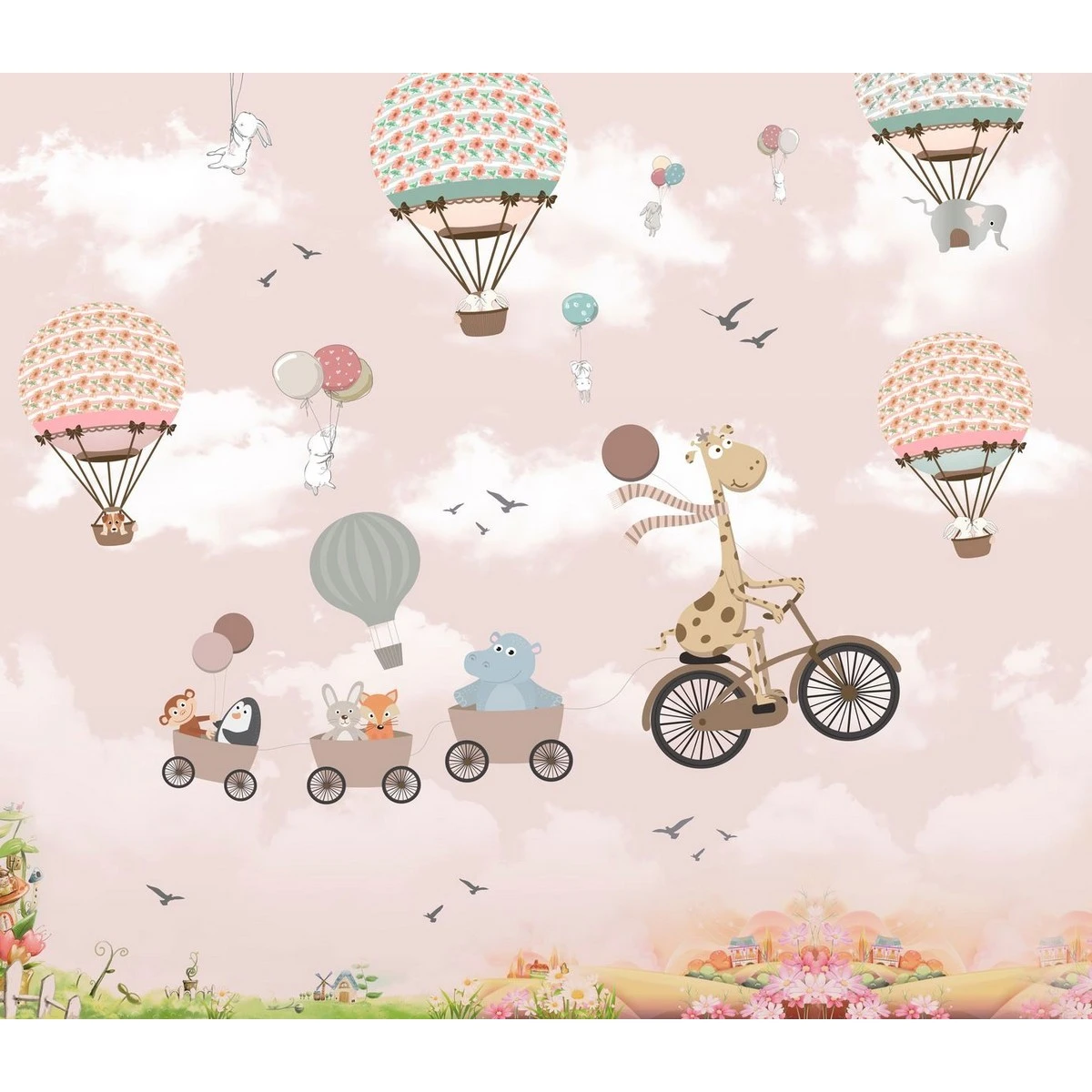 Бесшовное панно Citydecor Cute&Lovely 6 на флизелиновой основе 300x270 см