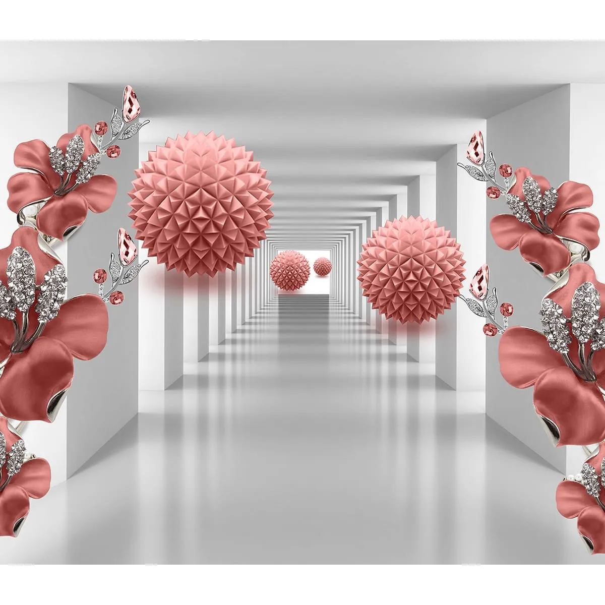 Фотообои рулонные Citydecor Цветочная абстракция 12 на флизелиновой основе 300x260 см