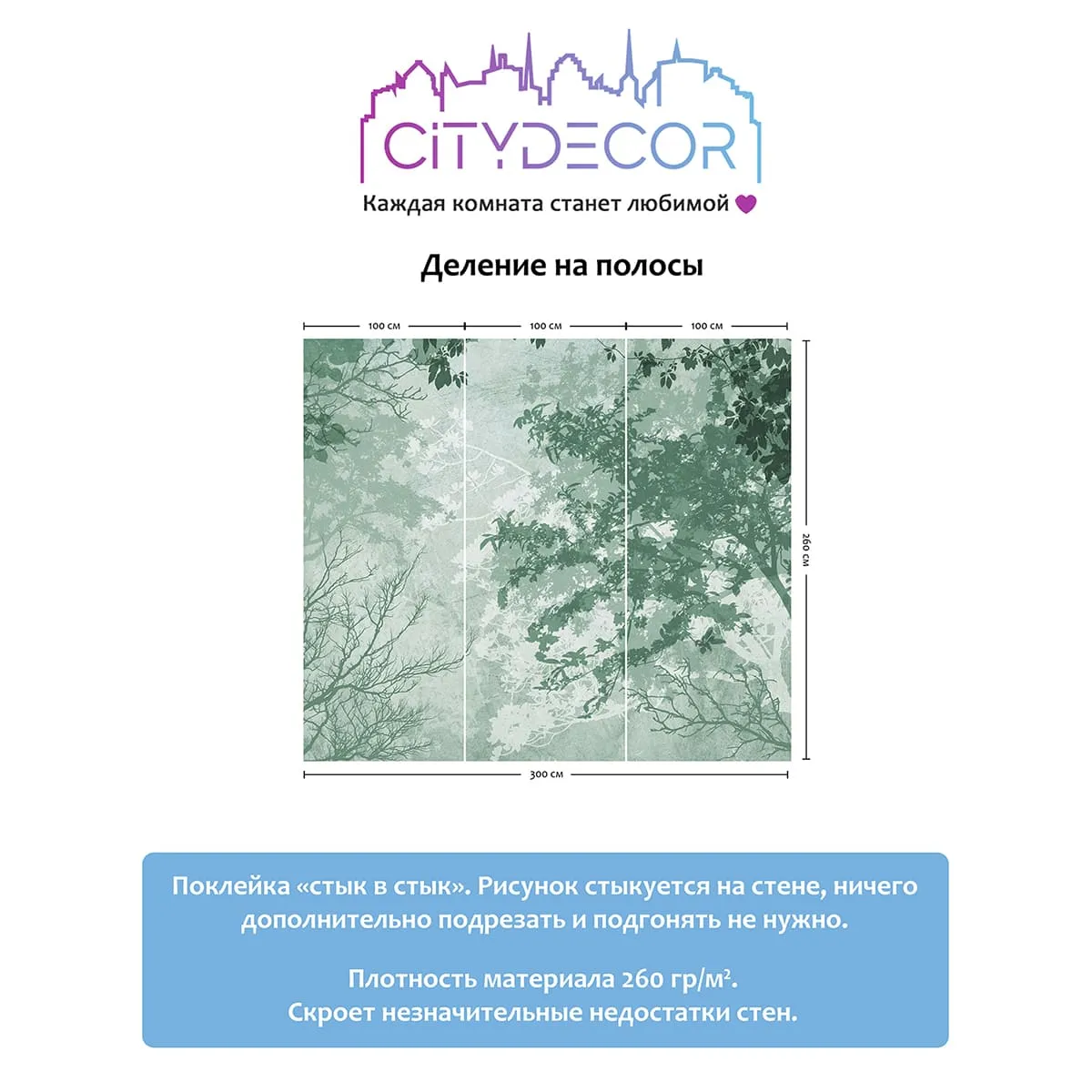 Дизайнерские фотообои рулонные Citydecor Dark Side 33 на флизелиновой основе 300x260 см