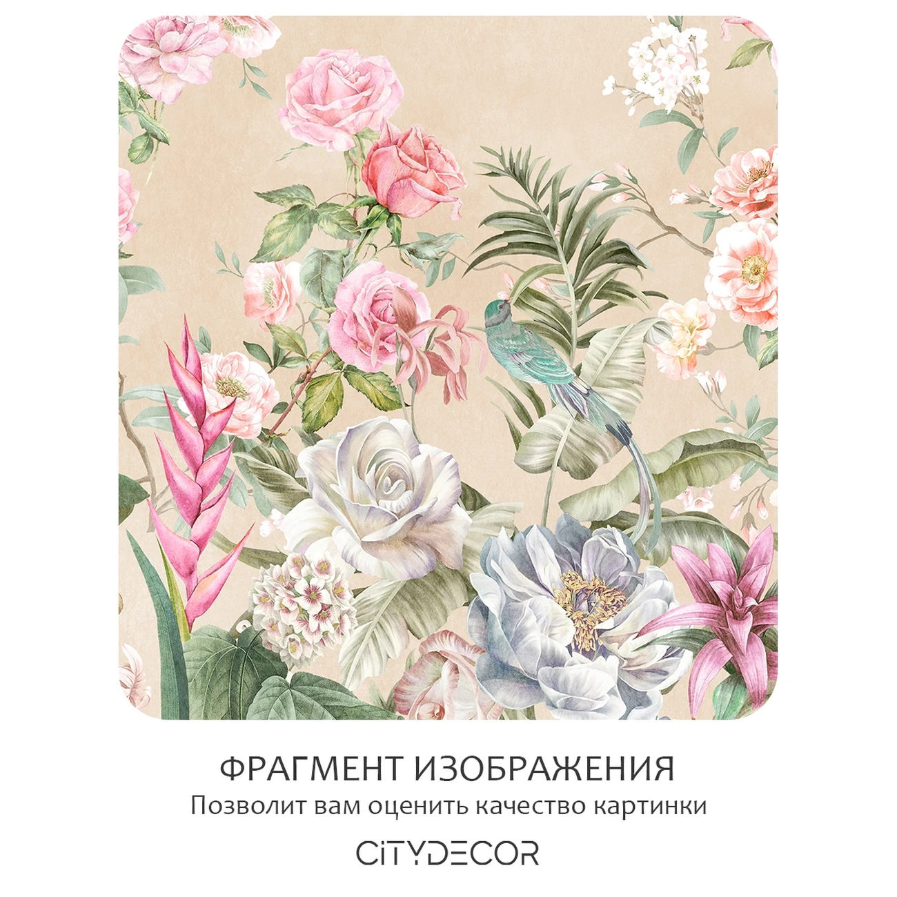 Фотообои рулонные Citydecor Flower town 25 на флизелиновой основе 300x260 см