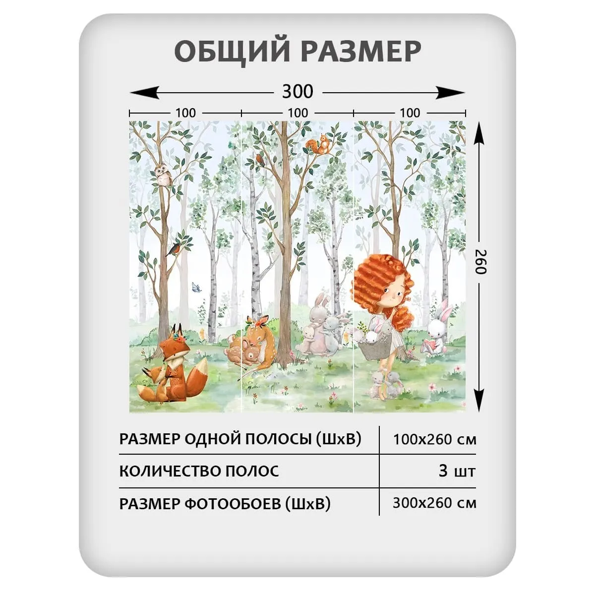 Фотообои рулонные Citydecor Magic Forest 25 на флизелиновой основе 300x260 см