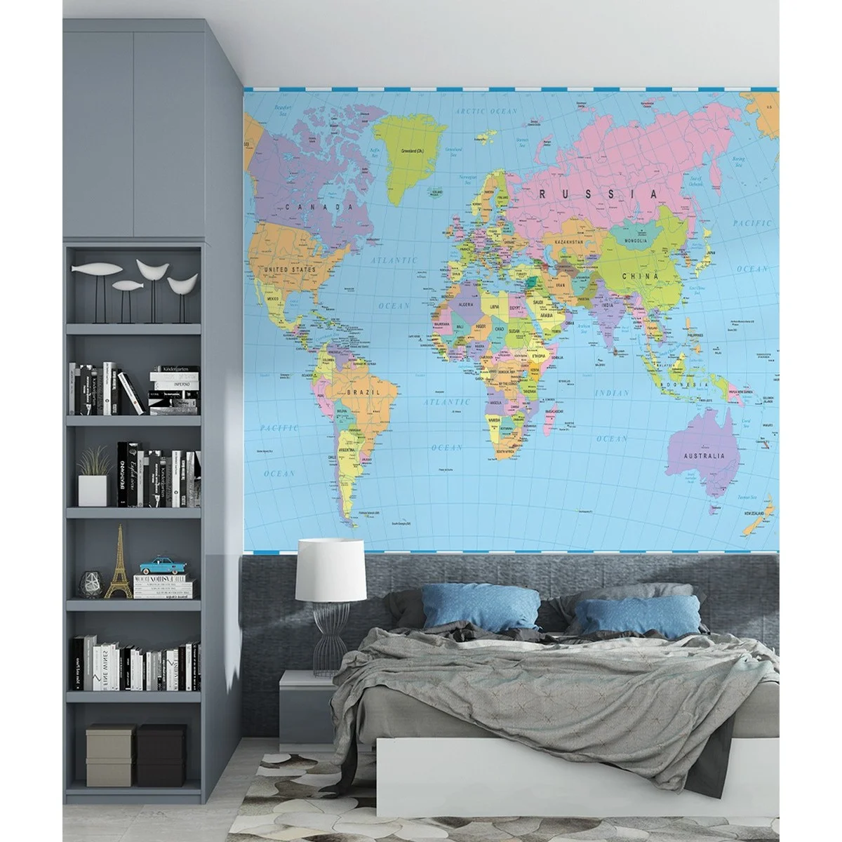 Фотообои рулонные Citydecor Карта мира 15 на флизелиновой основе 300x260 см