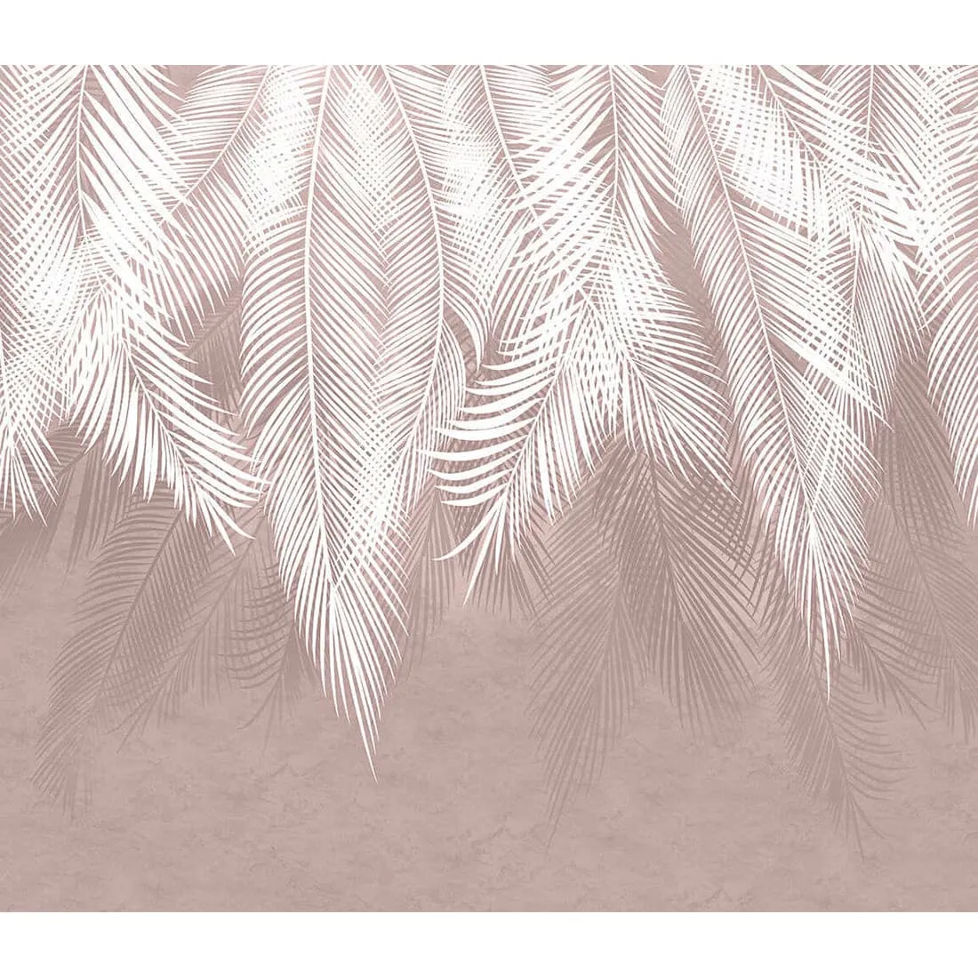 Фотообои рулонные Citydecor Пальмовые листья (пудровые гранж) на флизелиновой основе 300x260 см