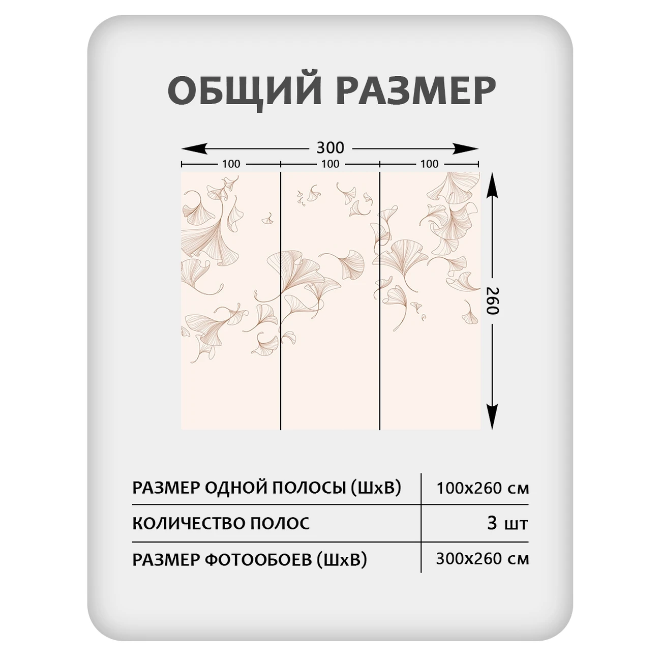 Фотообои рулонные Citydecor Perfect Lines 68 на флизелиновой основе 300x260 см