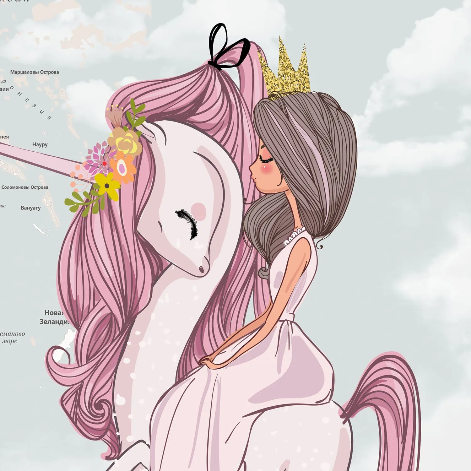 Дизайнерские фотообои рулонные Citydecor Princess 10 на флизелиновой основе 300x260 см