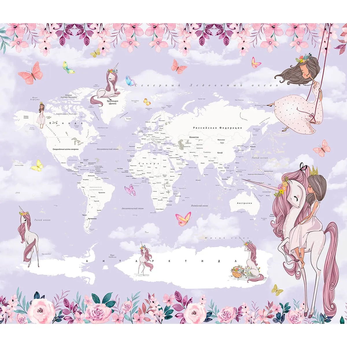 Дизайнерские фотообои рулонные Citydecor Princess 13 на флизелиновой основе 300x260 см