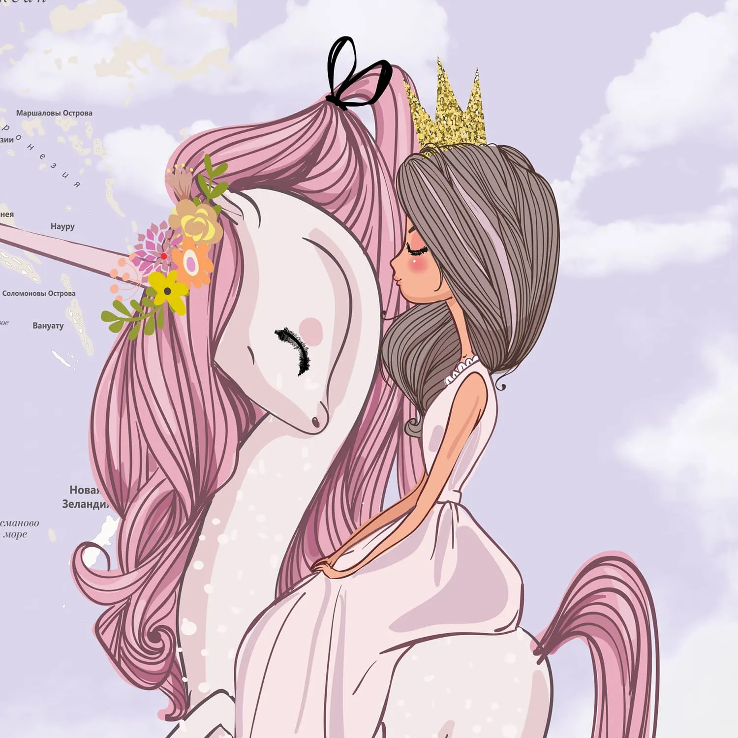 Дизайнерские фотообои рулонные Citydecor Princess 13 на флизелиновой основе 300x260 см