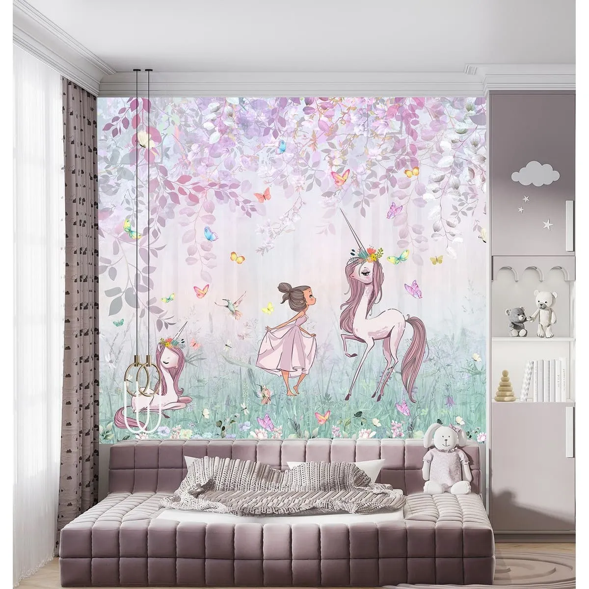 Бесшовное дизайнерское панно Citydecor Princess 23 на флизелиновой основе 300x270 см