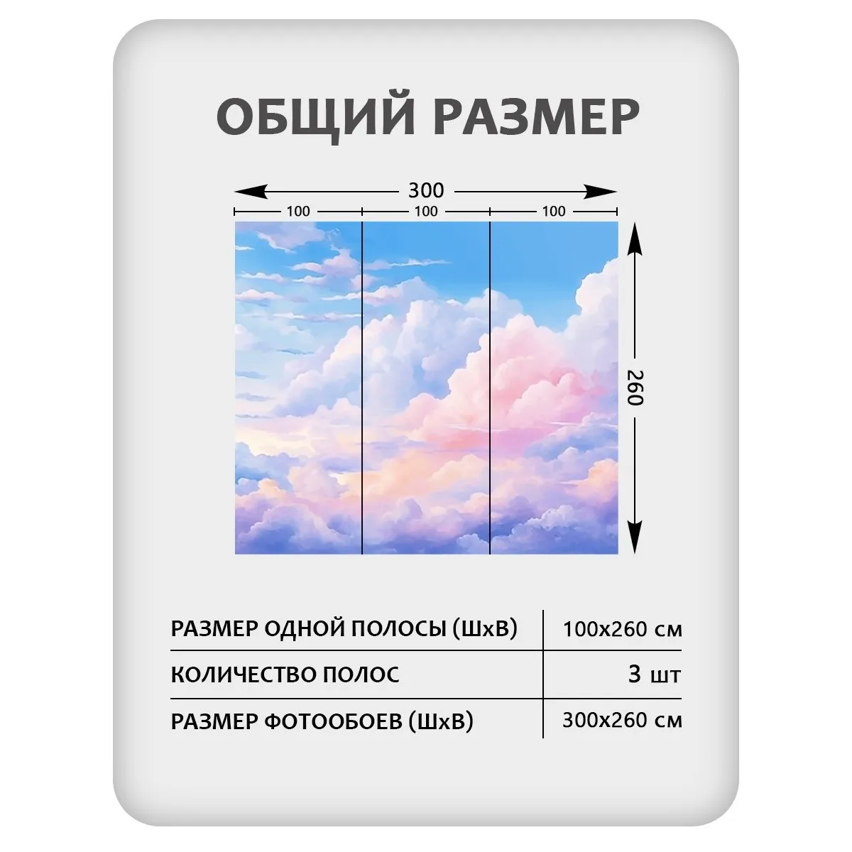 Фотообои рулонные Citydecor Sky 18 на флизелиновой основе 300x260 см