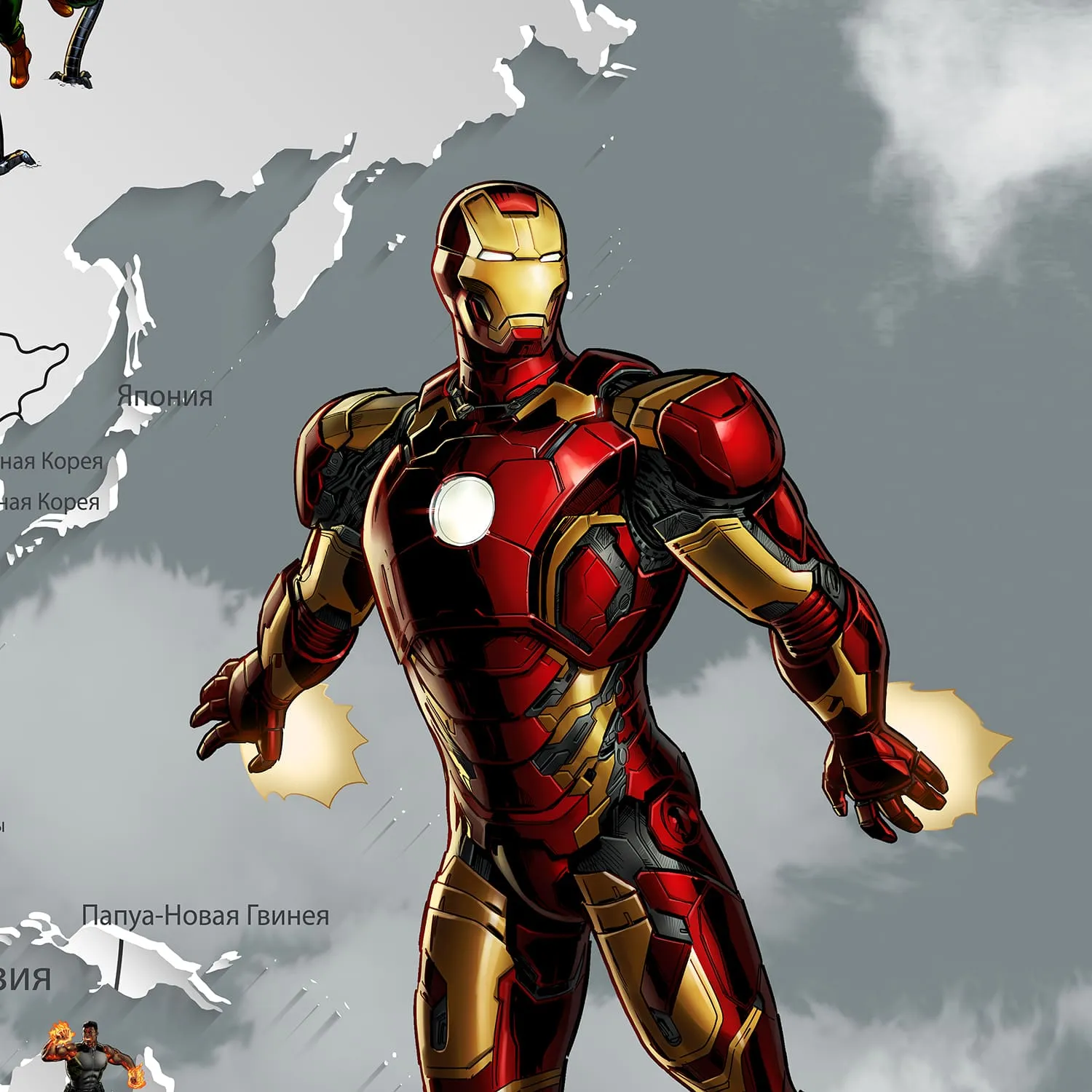Дизайнерские фотообои рулонные Citydecor Superhero 1 на флизелиновой основе 300x260 см