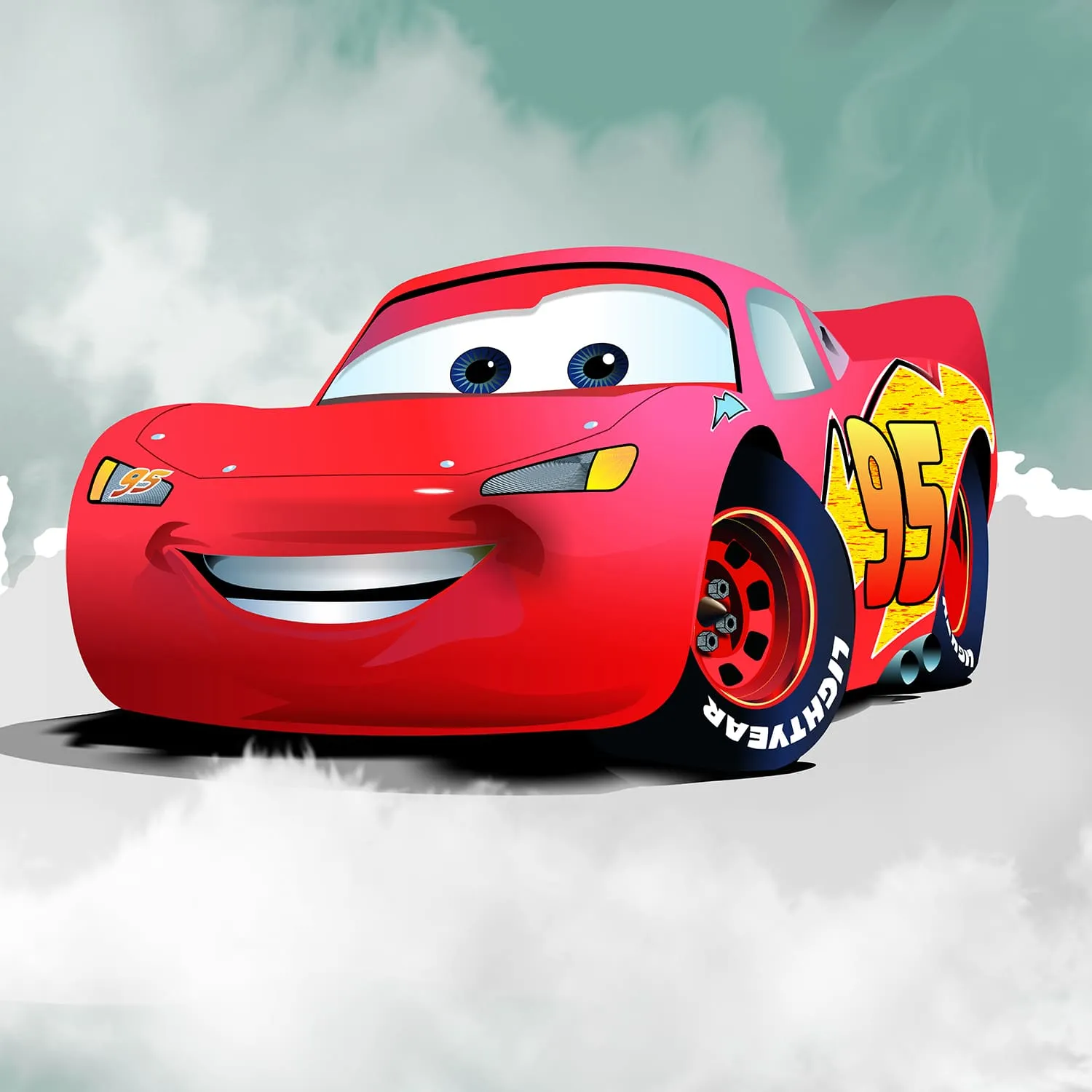 Дизайнерские фотообои рулонные Citydecor Superhero Молния МакКвин 1 на флизелиновой основе 300x260 см