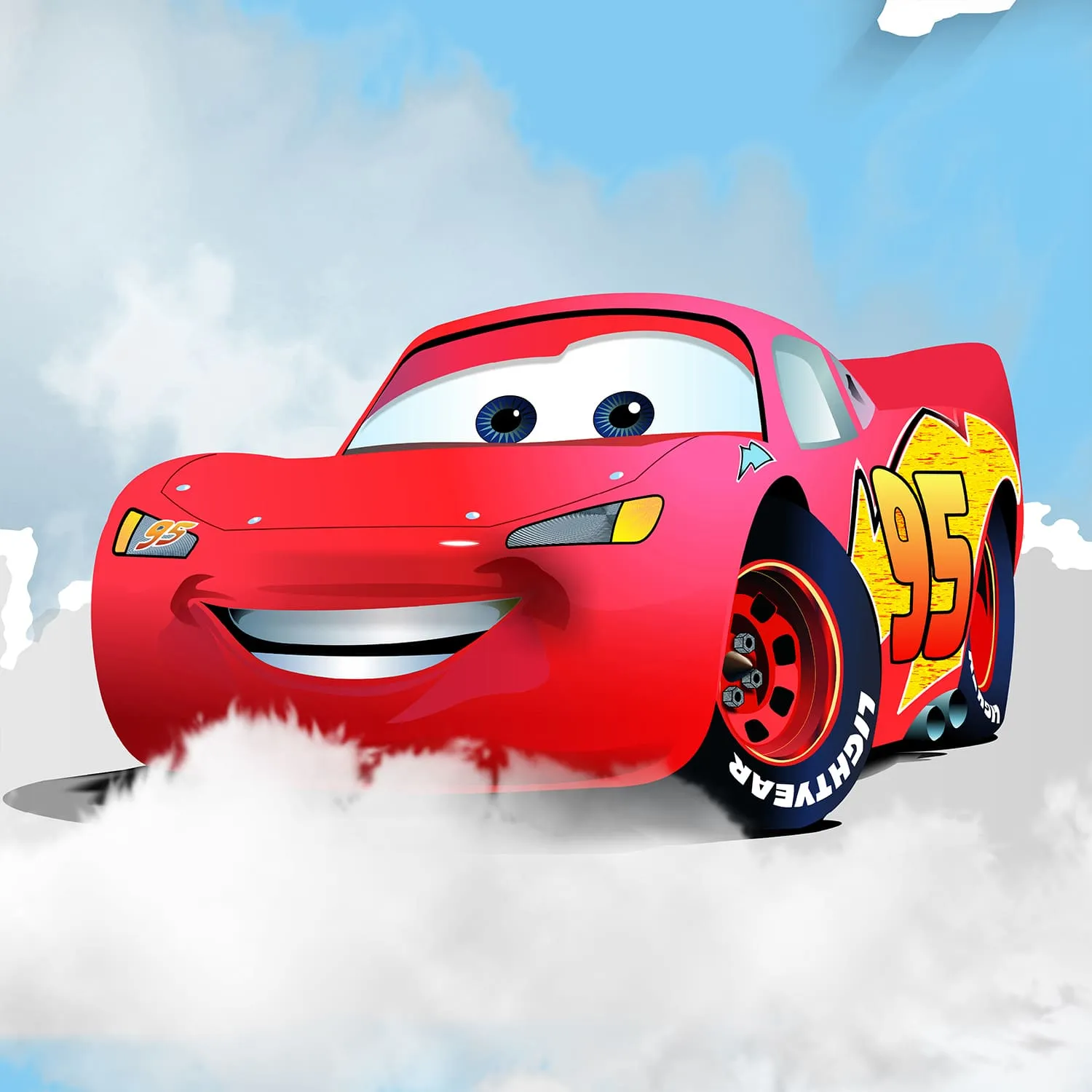 Дизайнерские фотообои рулонные Citydecor Superhero Молния МакКвин 2 на флизелиновой основе 300x260 см