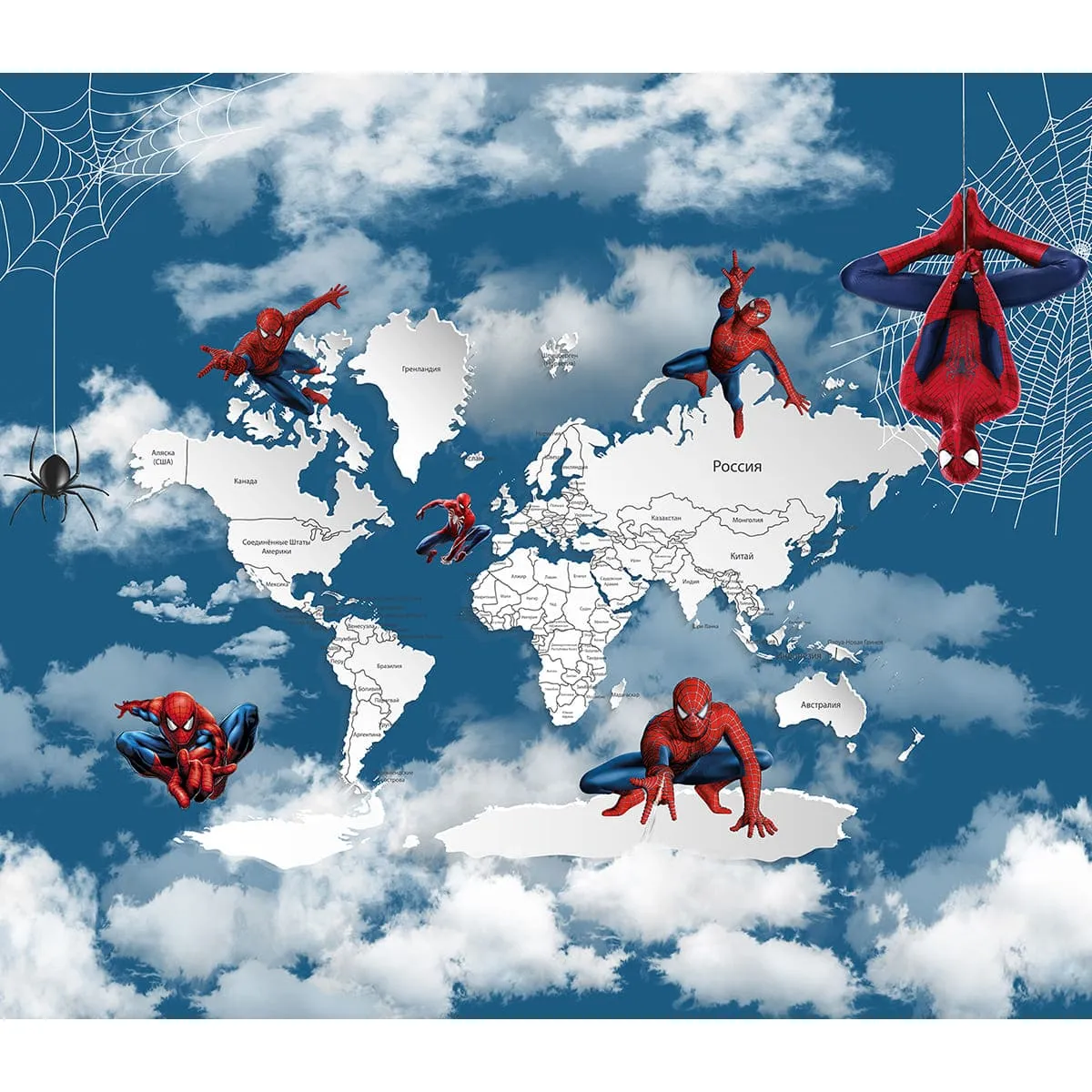 Дизайнерские фотообои рулонные Citydecor Superhero Spider-Man 4 на флизелиновой основе 300x260 см