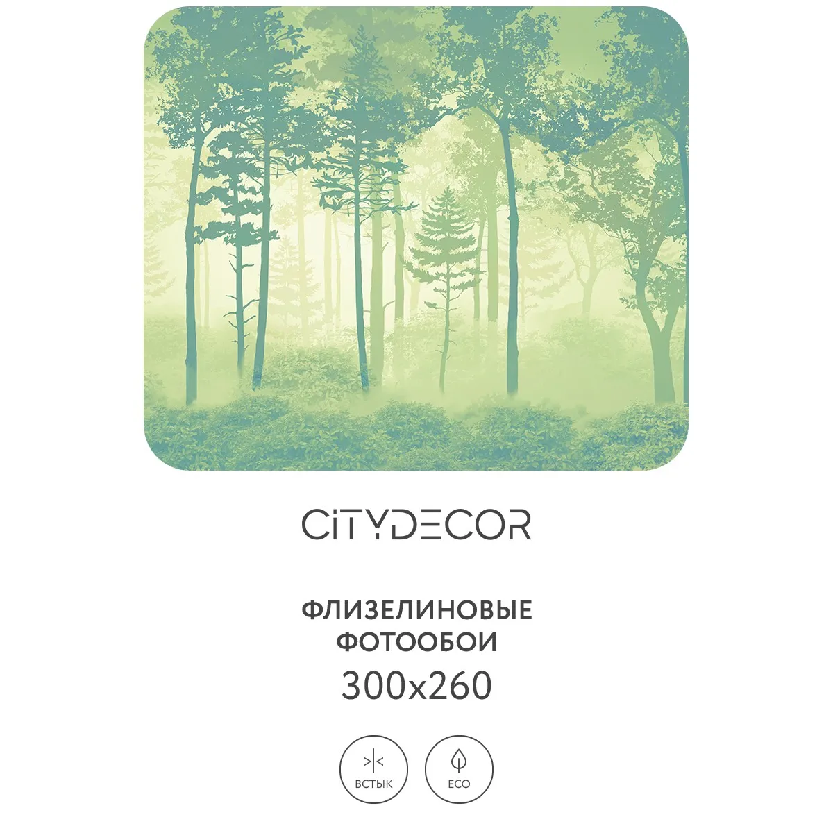 Дизайнерские фотообои рулонные Citydecor Таинственный лес 11 на флизелиновой основе 300x260 см