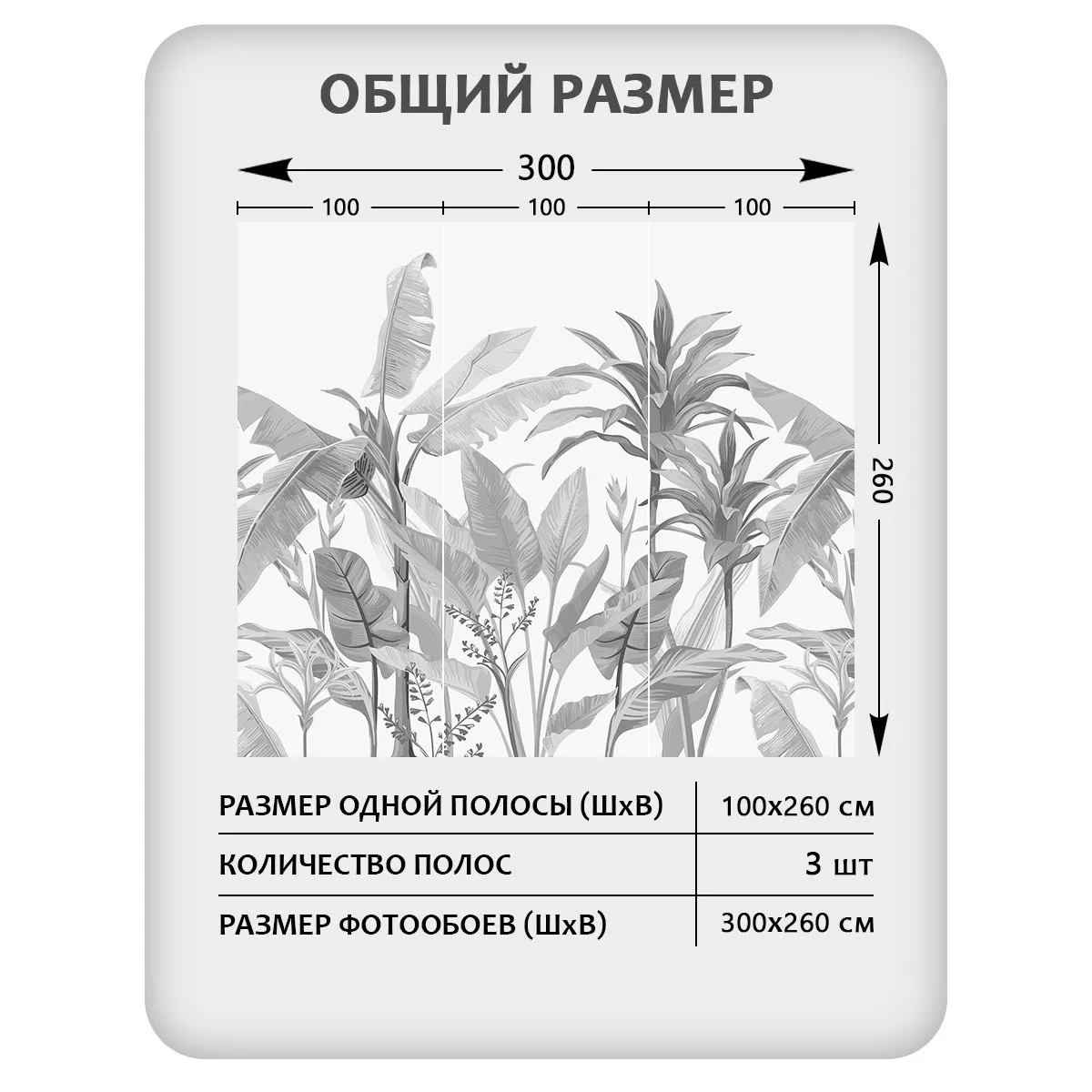 Фотообои рулонные Citydecor Знойные тропики 26 на флизелиновой основе 300x260 см