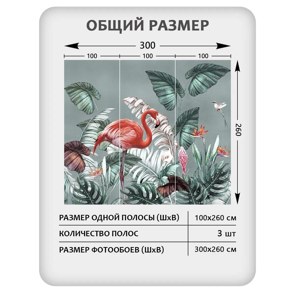 Фотообои рулонные Citydecor Знойные тропики 40 на флизелиновой основе 300x260 см