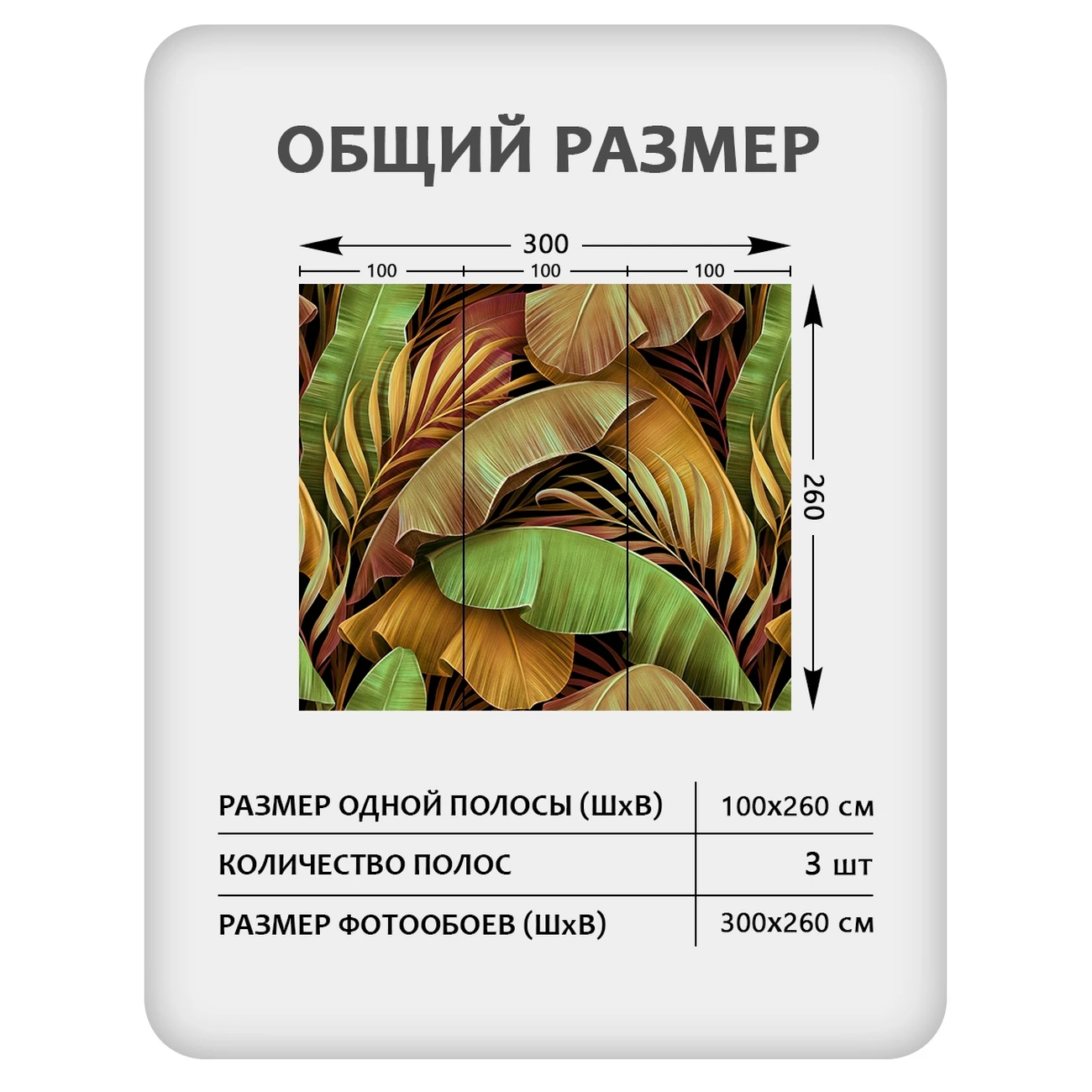 Фотообои рулонные Citydecor Знойные тропики 50 на флизелиновой основе 300x260 см