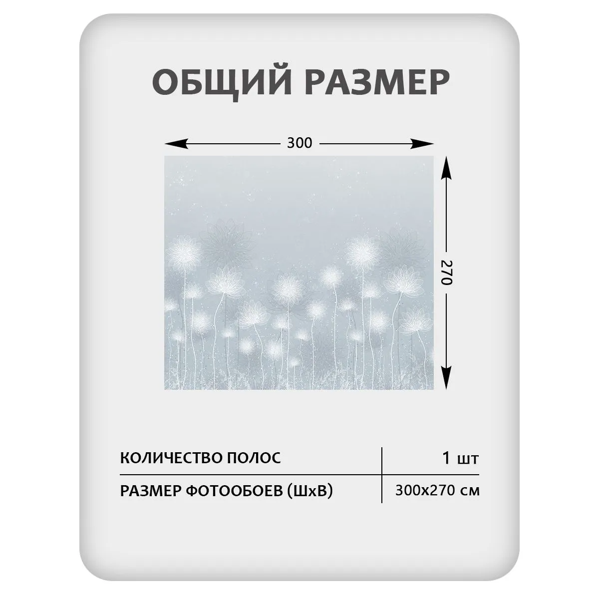 Бесшовное панно Citydecor Невесомость 42 на флизелиновой основе 300x270 см