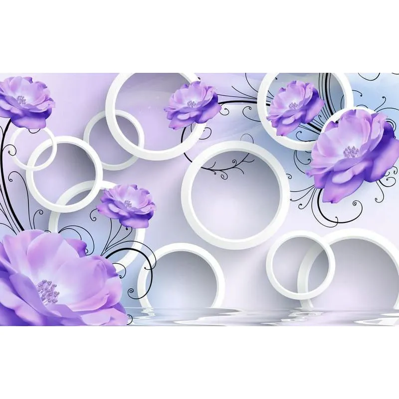 Фотообои рулонные Citydecor Цветочная абстракция 6 3D на флизелиновой основе 400x254 см