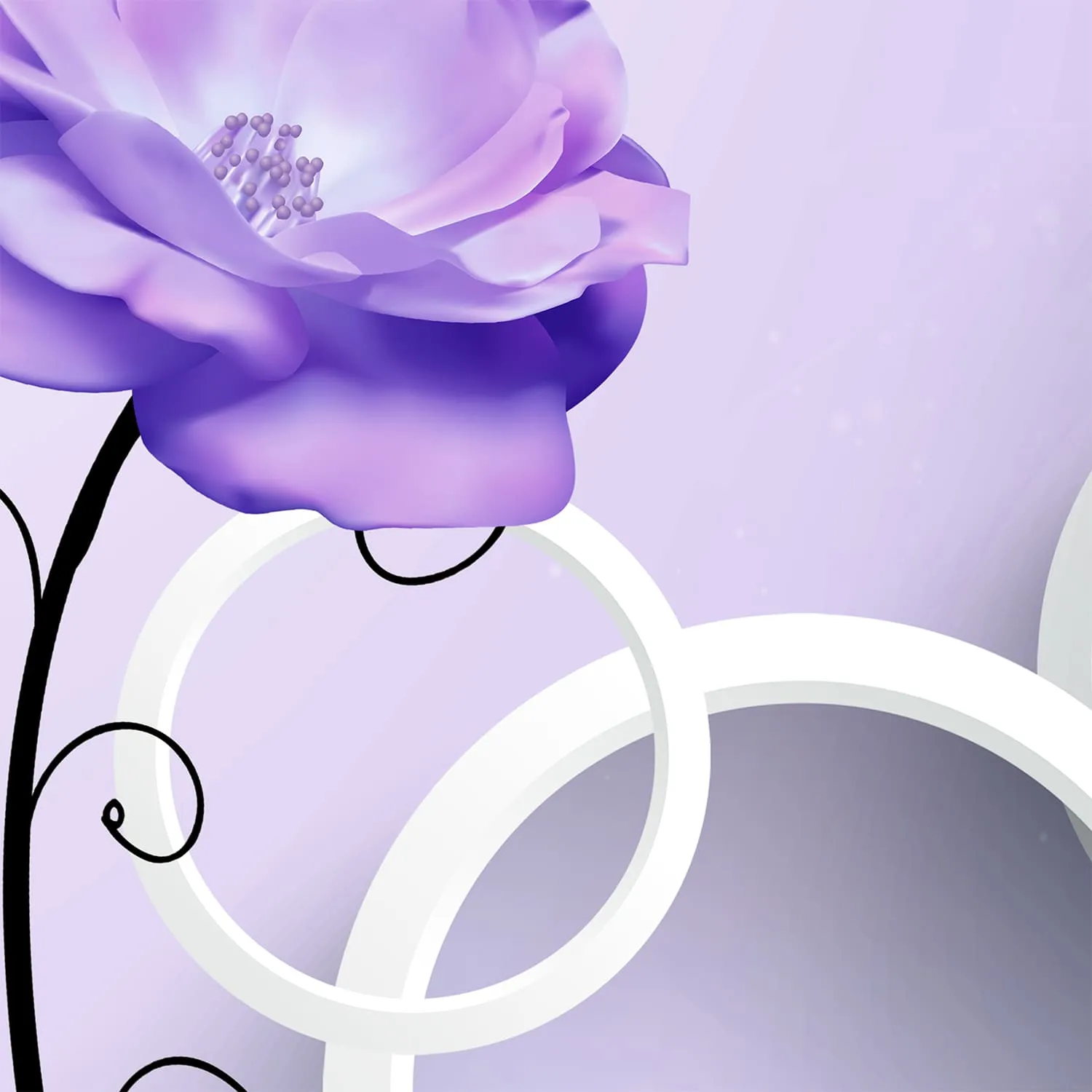 Фотообои рулонные Citydecor Цветочная абстракция 6 3D на флизелиновой основе 400x254 см