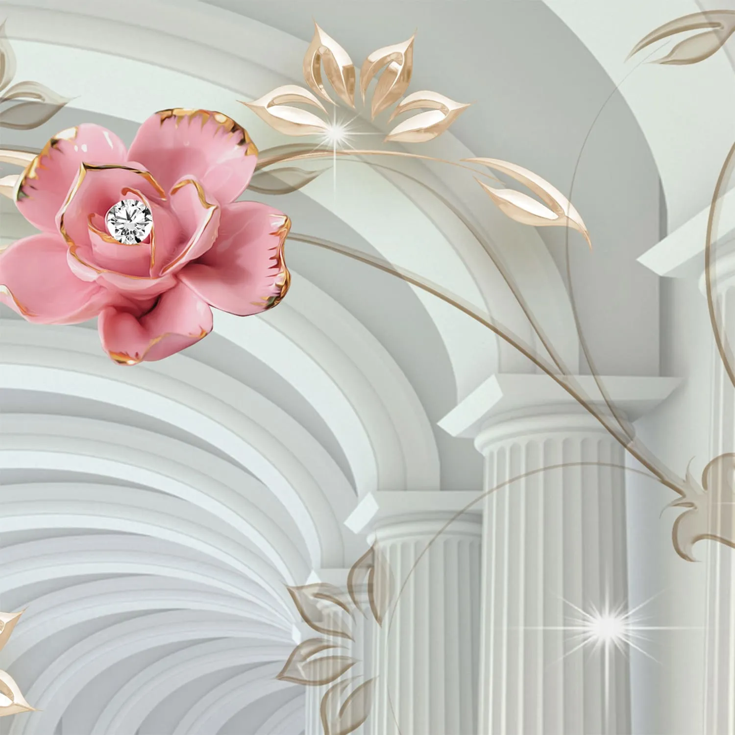 Фотообои рулонные Citydecor Цветочная абстракция 9 3D на флизелиновой основе 400x254 см