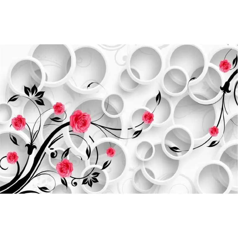 Фотообои рулонные Citydecor Цветочный декор 3D на флизелиновой основе 400x254 см