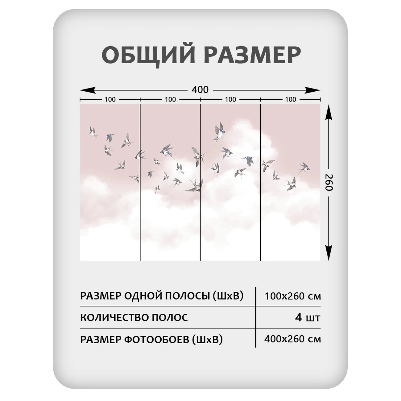 Фотообои рулонные Citydecor Air 12 на флизелиновой основе 400x260 см