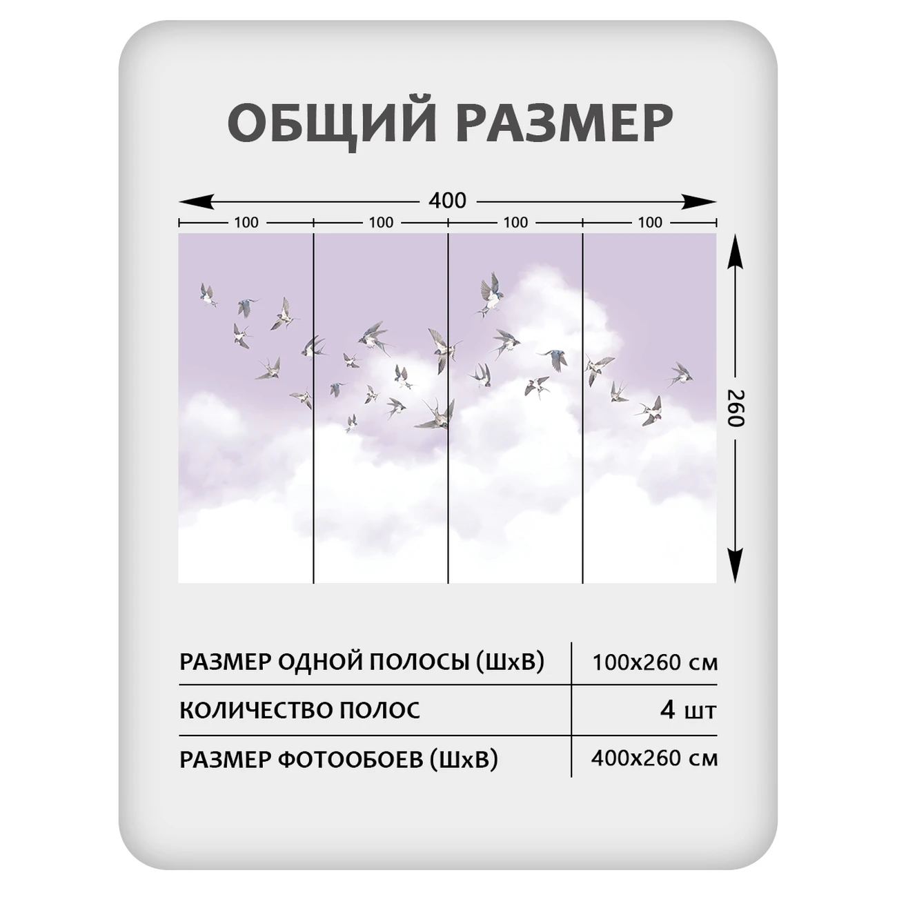 Фотообои рулонные Citydecor Air 13 на флизелиновой основе 400x260 см