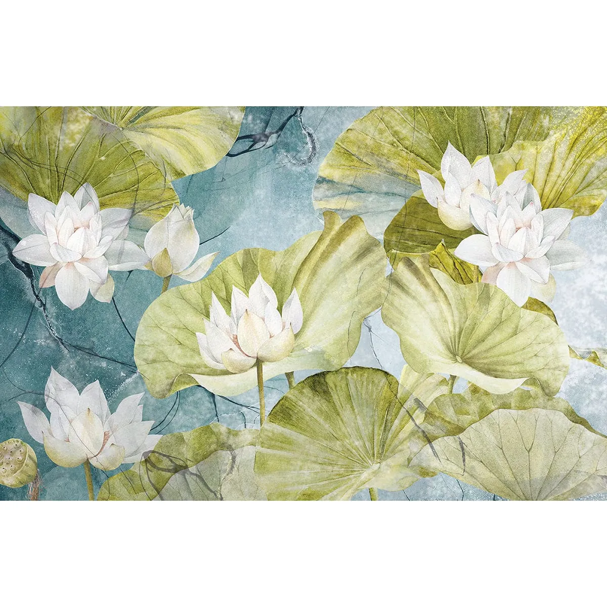 Бесшовное дизайнерское панно Citydecor Blossom 10 на флизелиновой основе 400x270 см