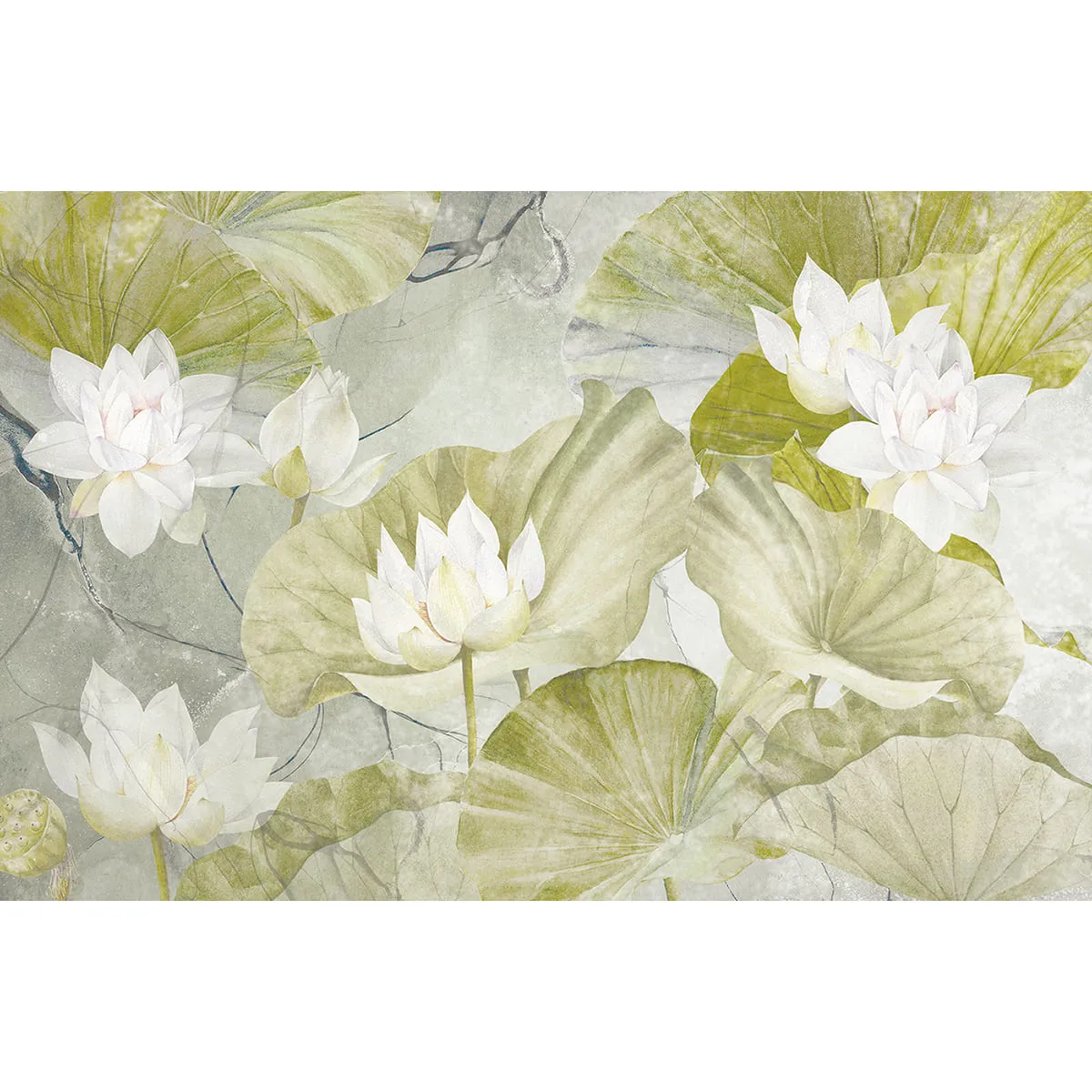 Бесшовное дизайнерское панно Citydecor Blossom 12 на флизелиновой основе 400x270 см