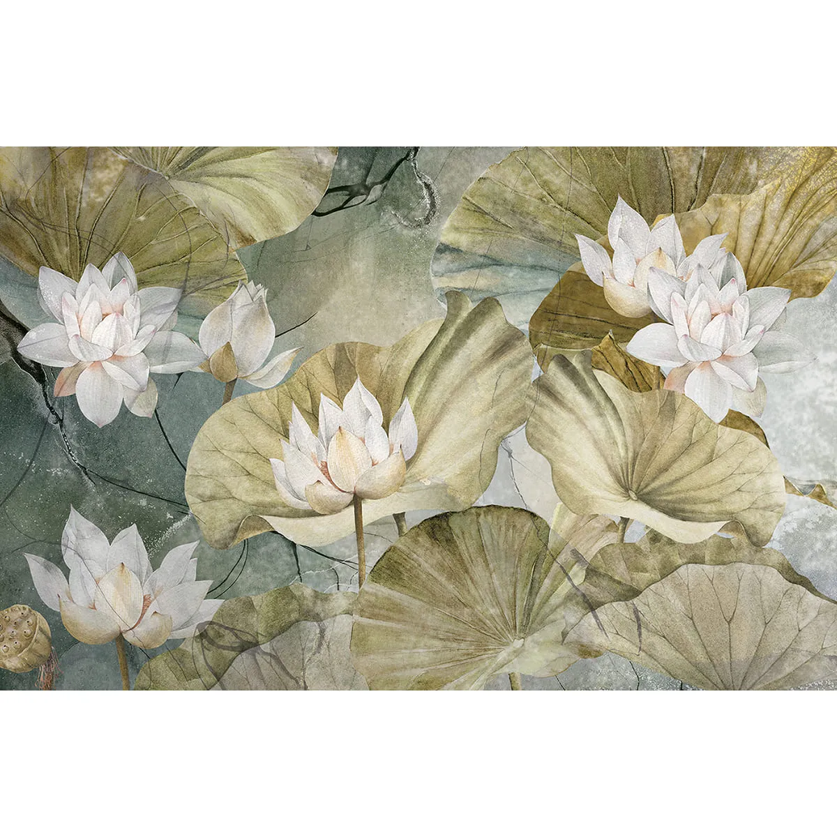Бесшовное дизайнерское панно Citydecor Blossom 15 на флизелиновой основе 400x270 см