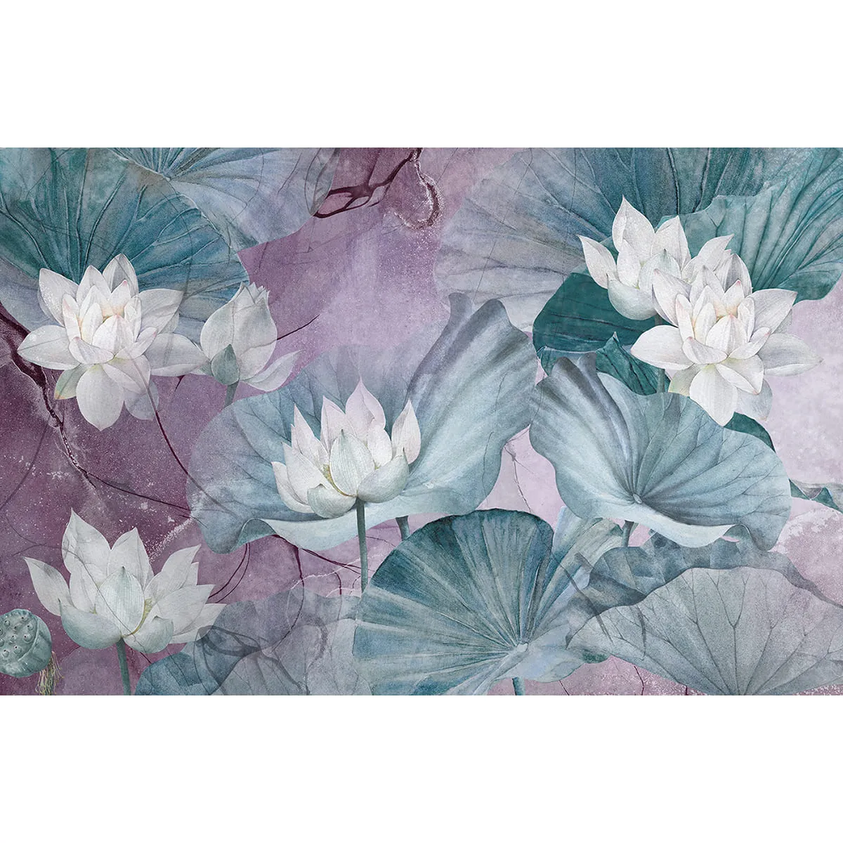 Бесшовное дизайнерское панно Citydecor Blossom 17 на флизелиновой основе 400x270 см