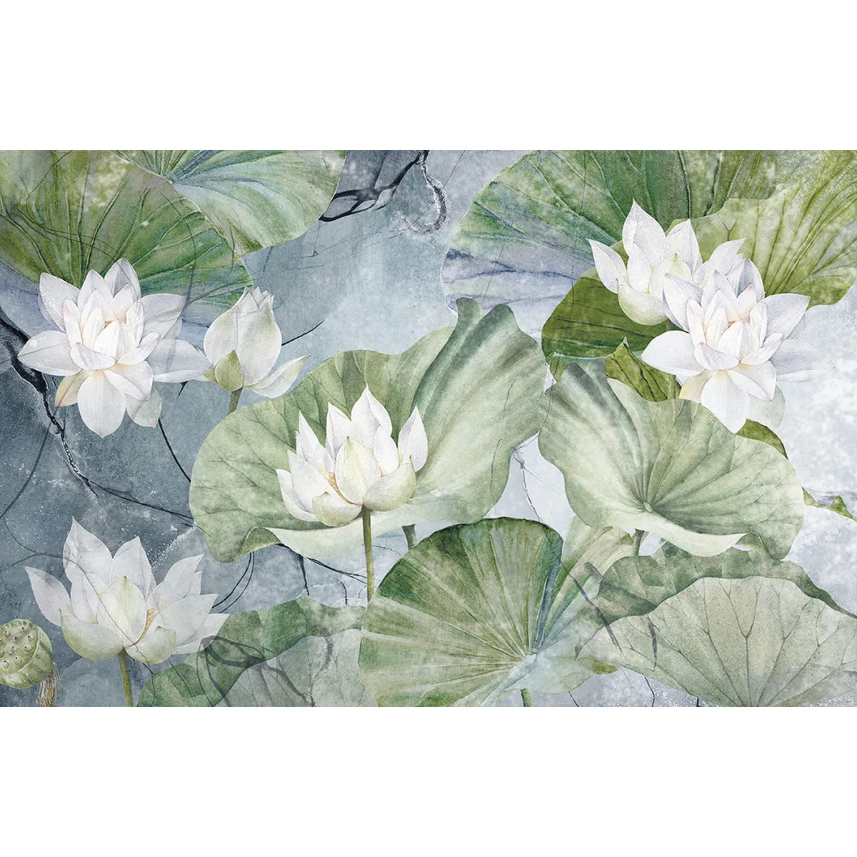 Бесшовное дизайнерское панно Citydecor Blossom 26 на флизелиновой основе 400x270 см