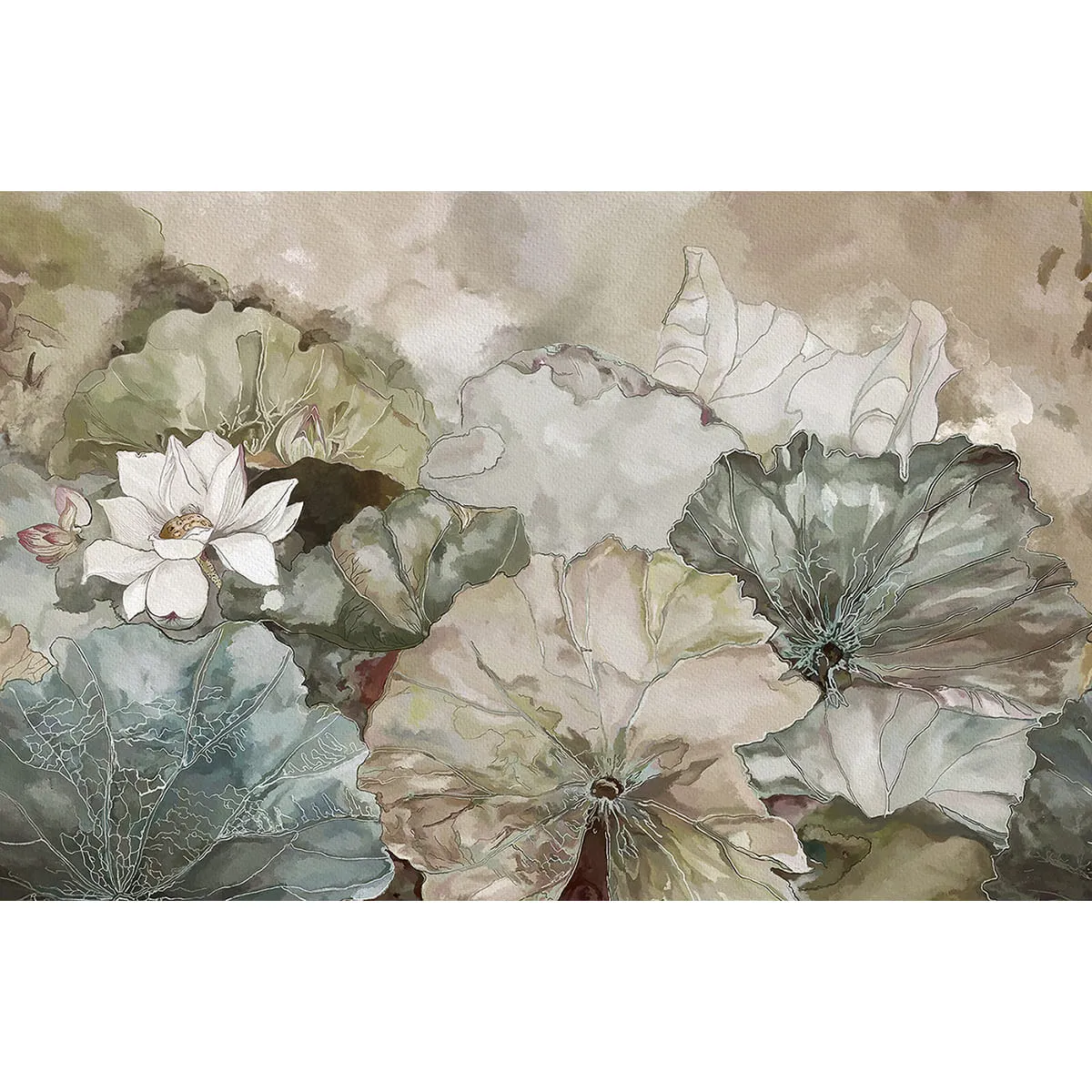 Бесшовное дизайнерское панно Citydecor Blossom 2 на флизелиновой основе 400x270 см