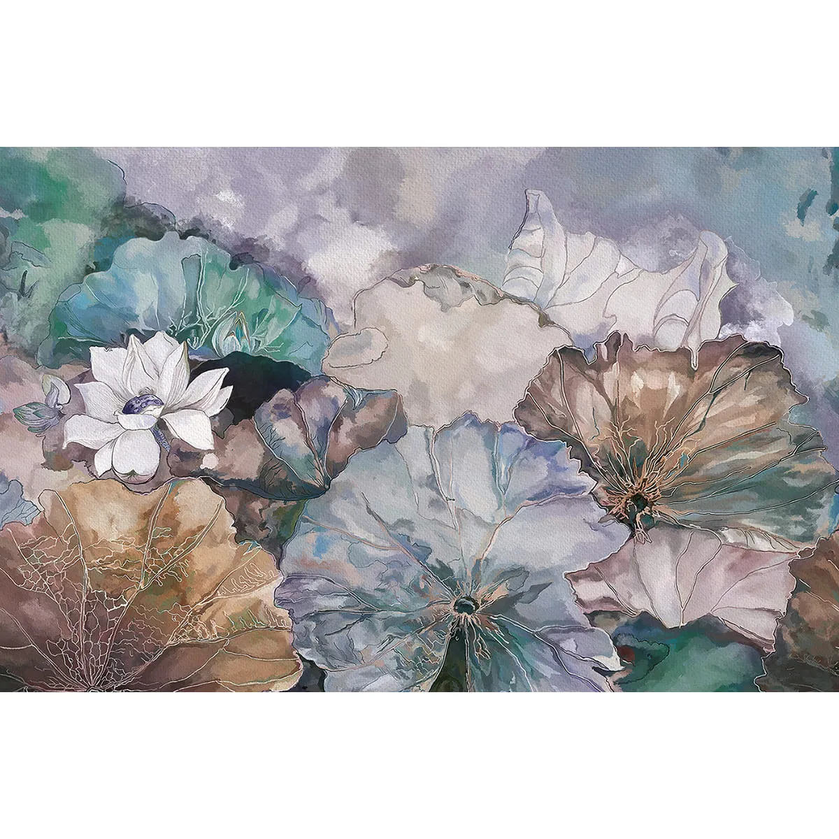 Бесшовное дизайнерское панно Citydecor Blossom 5 на флизелиновой основе 400x270 см