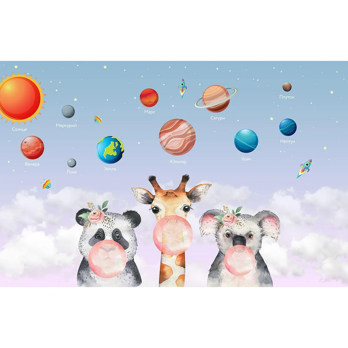 Бесшовное дизайнерское панно Citydecor Bubble Gum 9 на флизелиновой основе 400x270 см