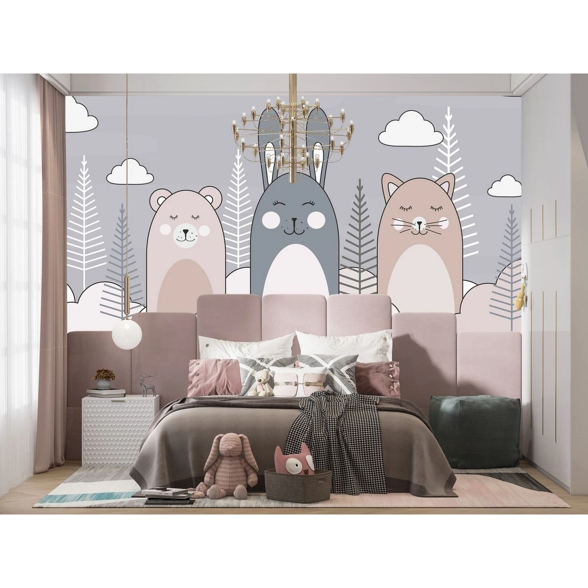 Бесшовное панно Citydecor Cute&Lovely 10 на флизелиновой основе 400x270 см