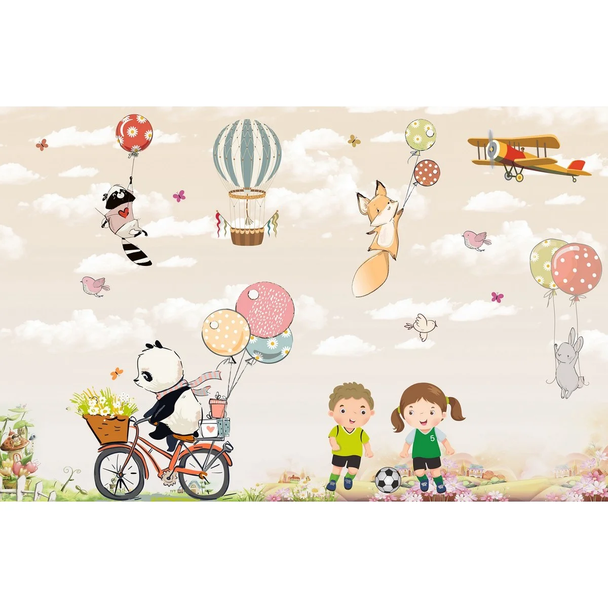 Фотообои рулонные Citydecor Cute&Lovely 14 на флизелиновой основе 400x260 см