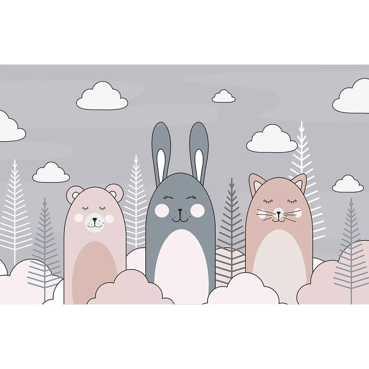 Бесшовное панно Citydecor Cute&Lovely 4 на флизелиновой основе 400x270 см