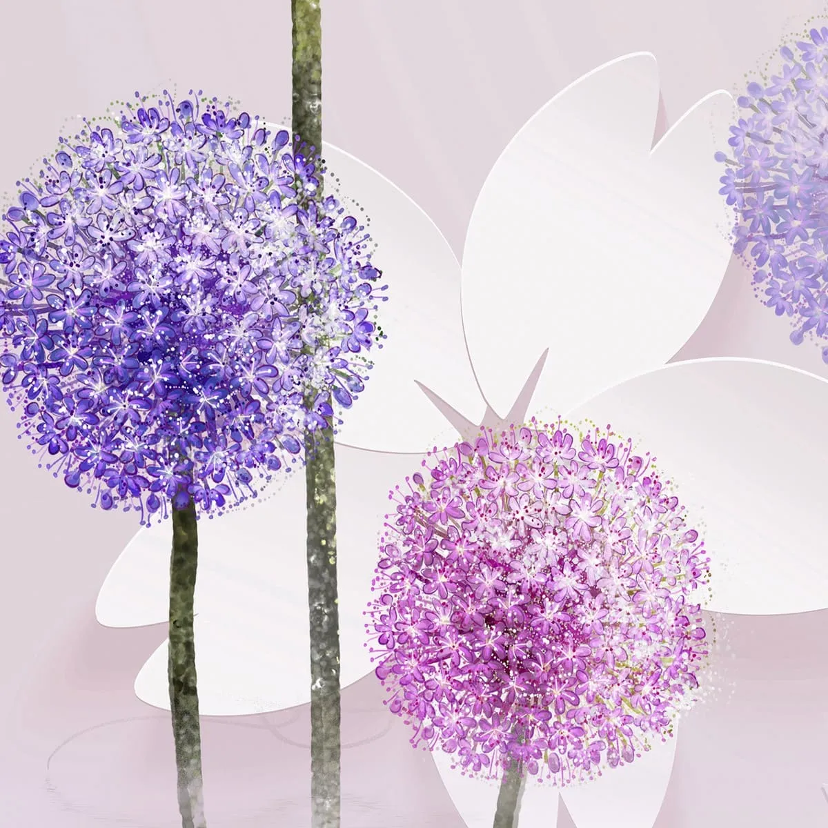 Фотообои рулонные Citydecor Цветочная абстракция 10 3D на флизелиновой основе 400x260 см