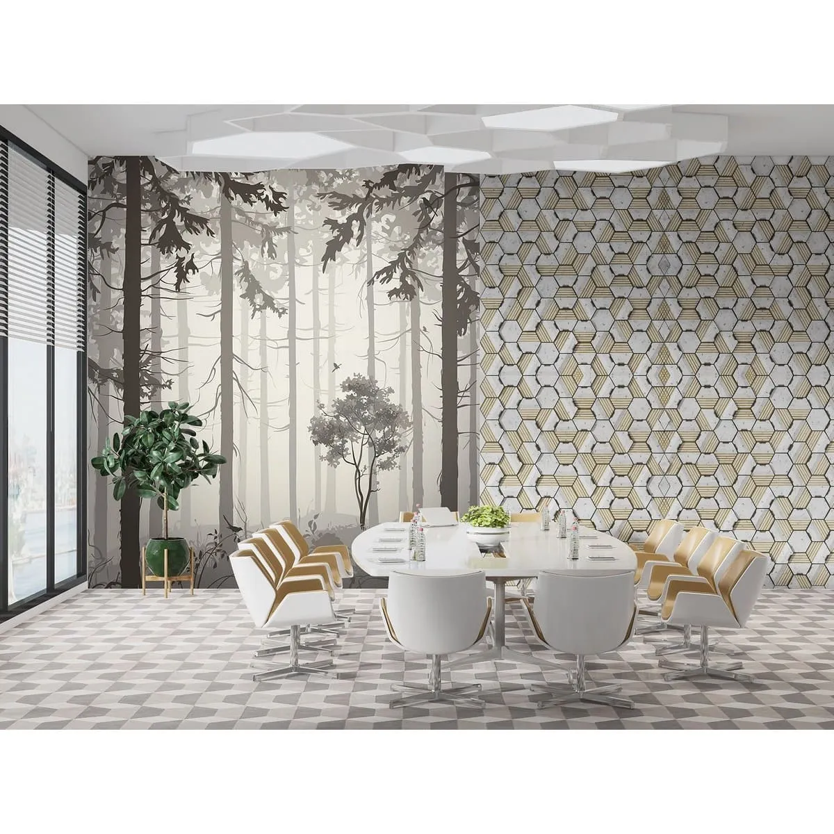 Бесшовное дизайнерское панно Citydecor Dark Side 35 на флизелиновой основе 400x270 см