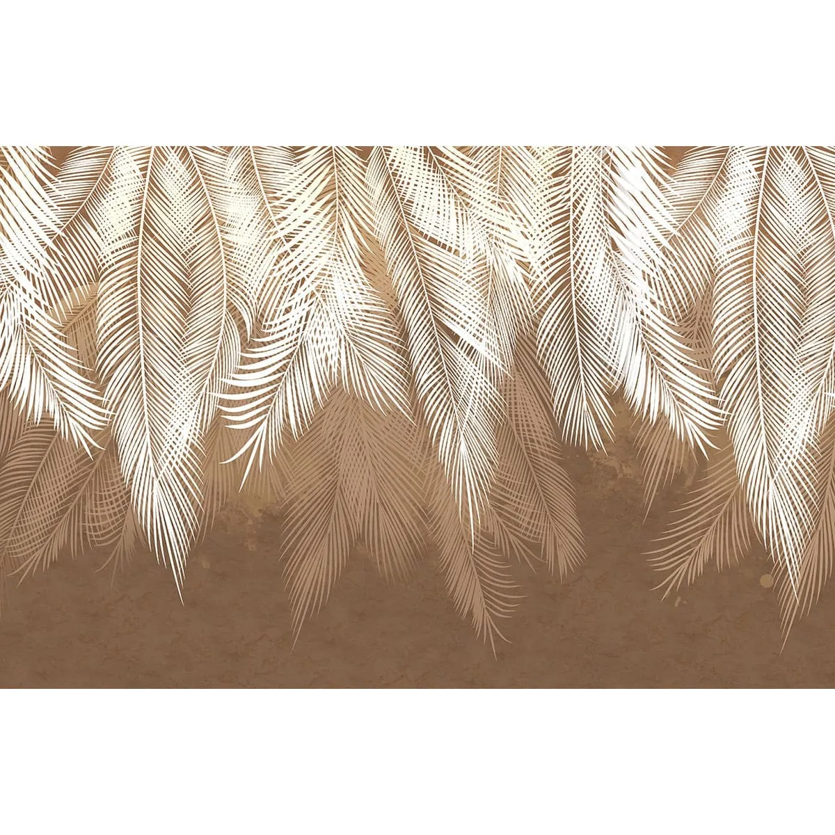 Фотообои рулонные Citydecor Пальмовые листья (коричневые гранж) на флизелиновой основе 400x260 см