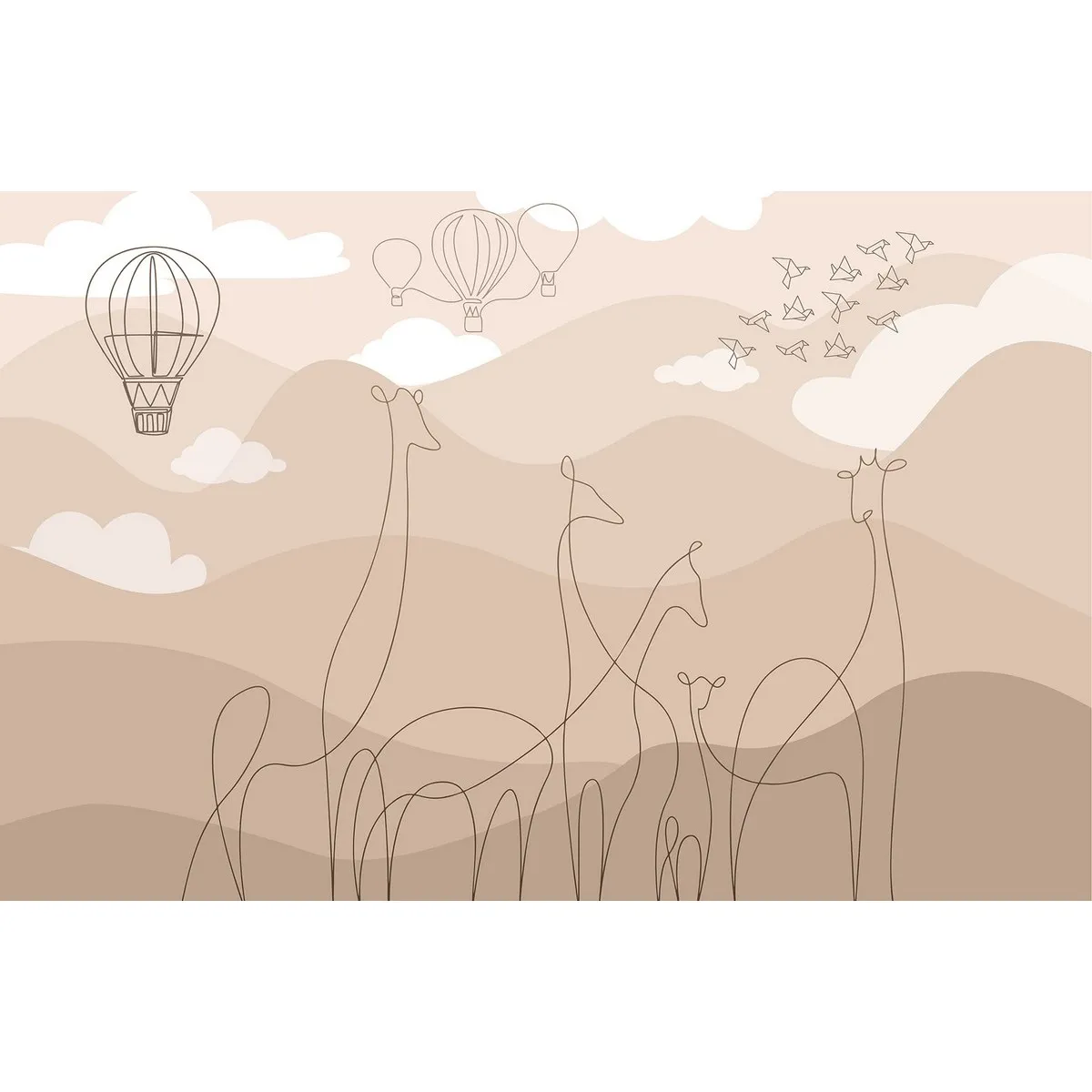 Фотообои рулонные Citydecor Perfect Lines Kids 1 на флизелиновой основе 400x260 см