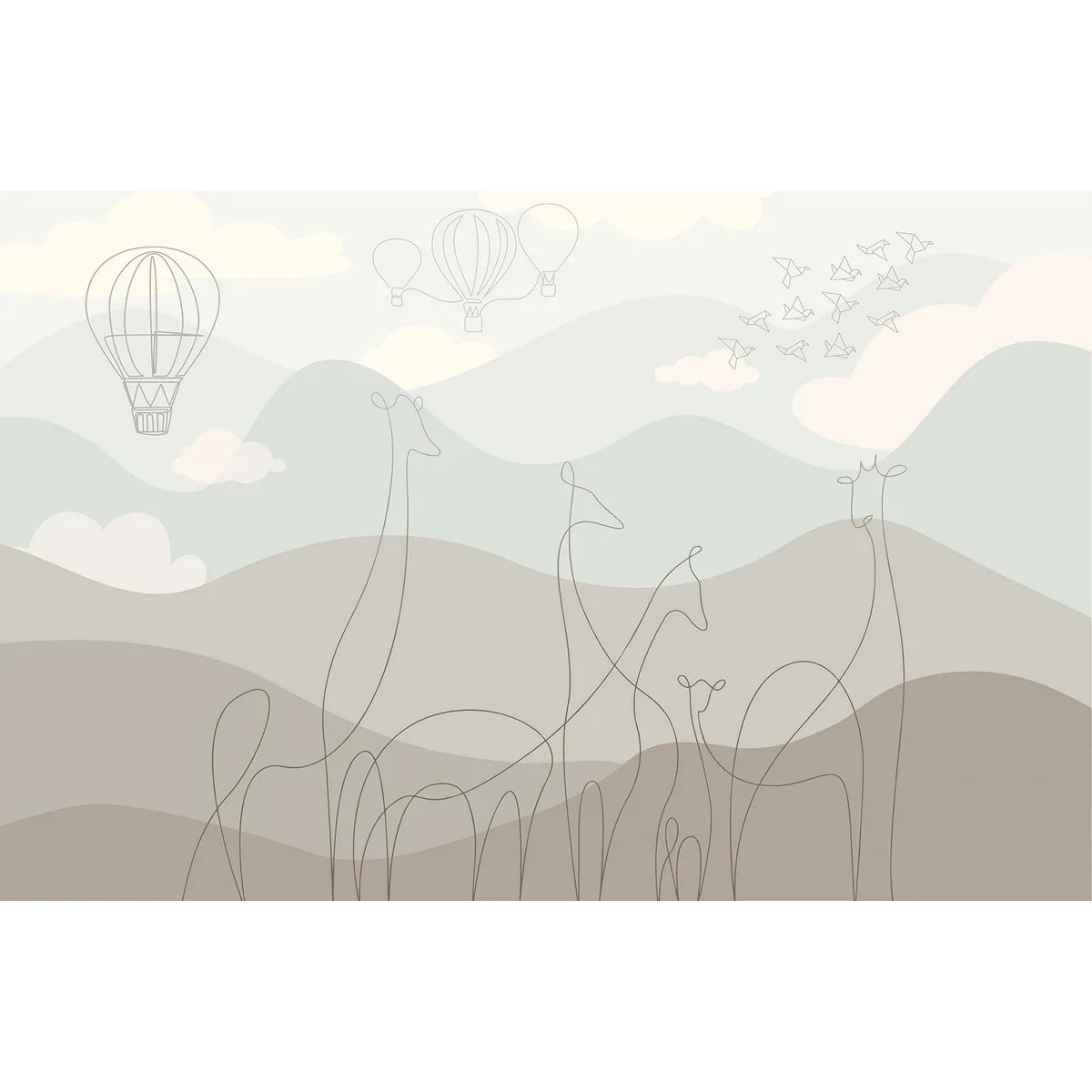 Фотообои рулонные Citydecor Perfect Lines Kids 6 на флизелиновой основе 400x260 см